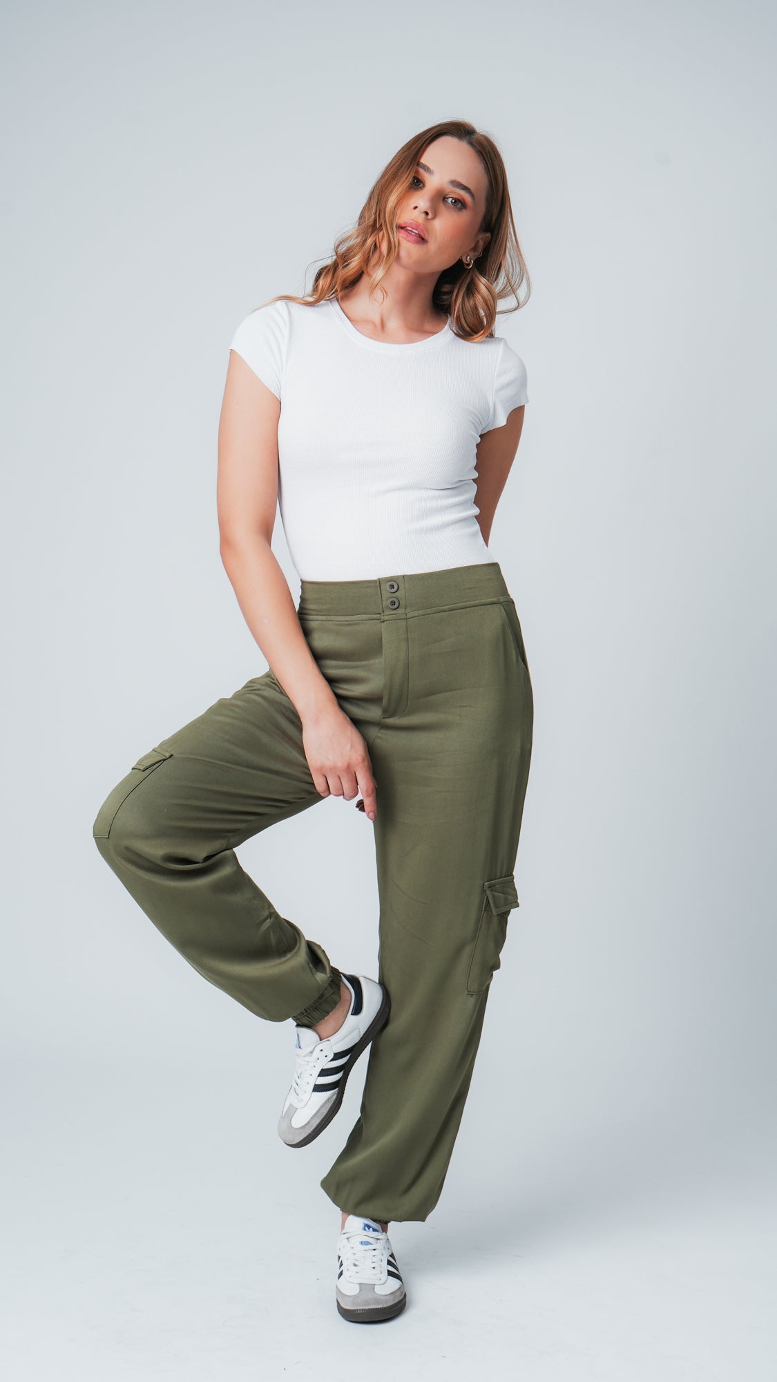 Calça Viscose Cargo - Verde