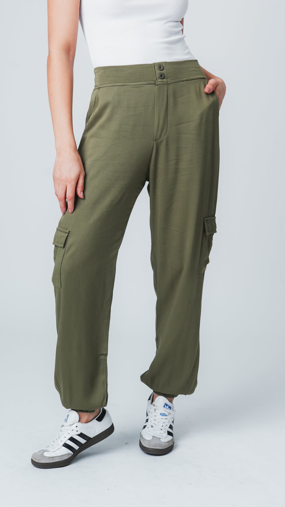 Calça Viscose Cargo - Verde