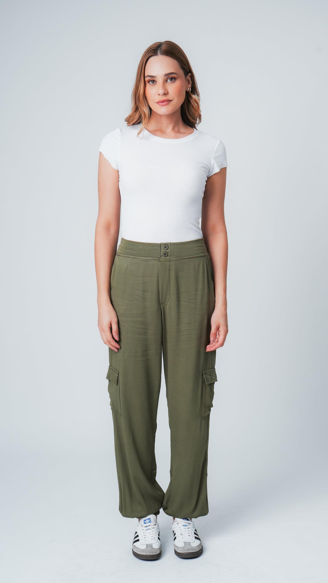 Calça Viscose Cargo - Verde