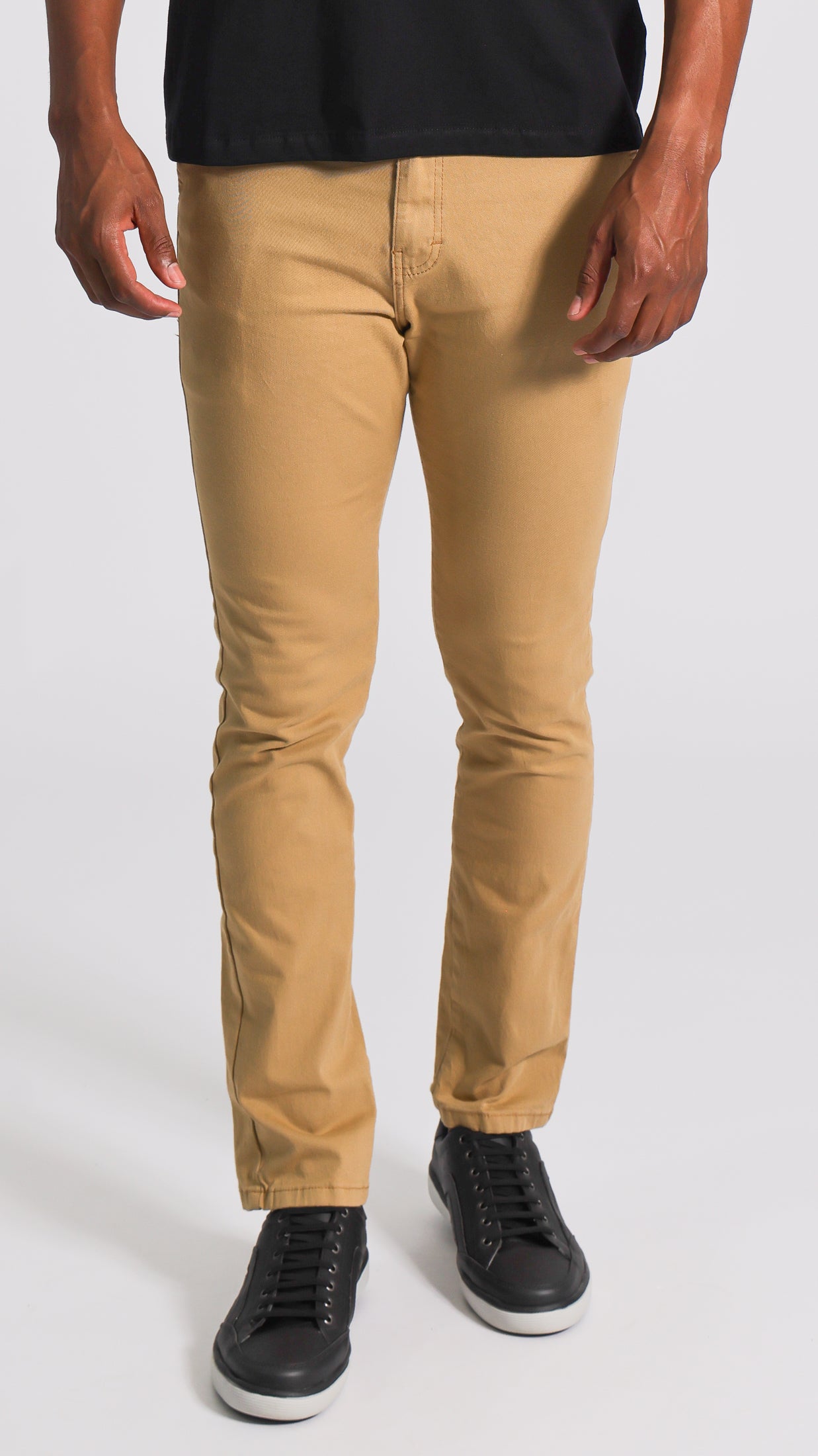 Calça Sarja Bolso Faca - Ocre