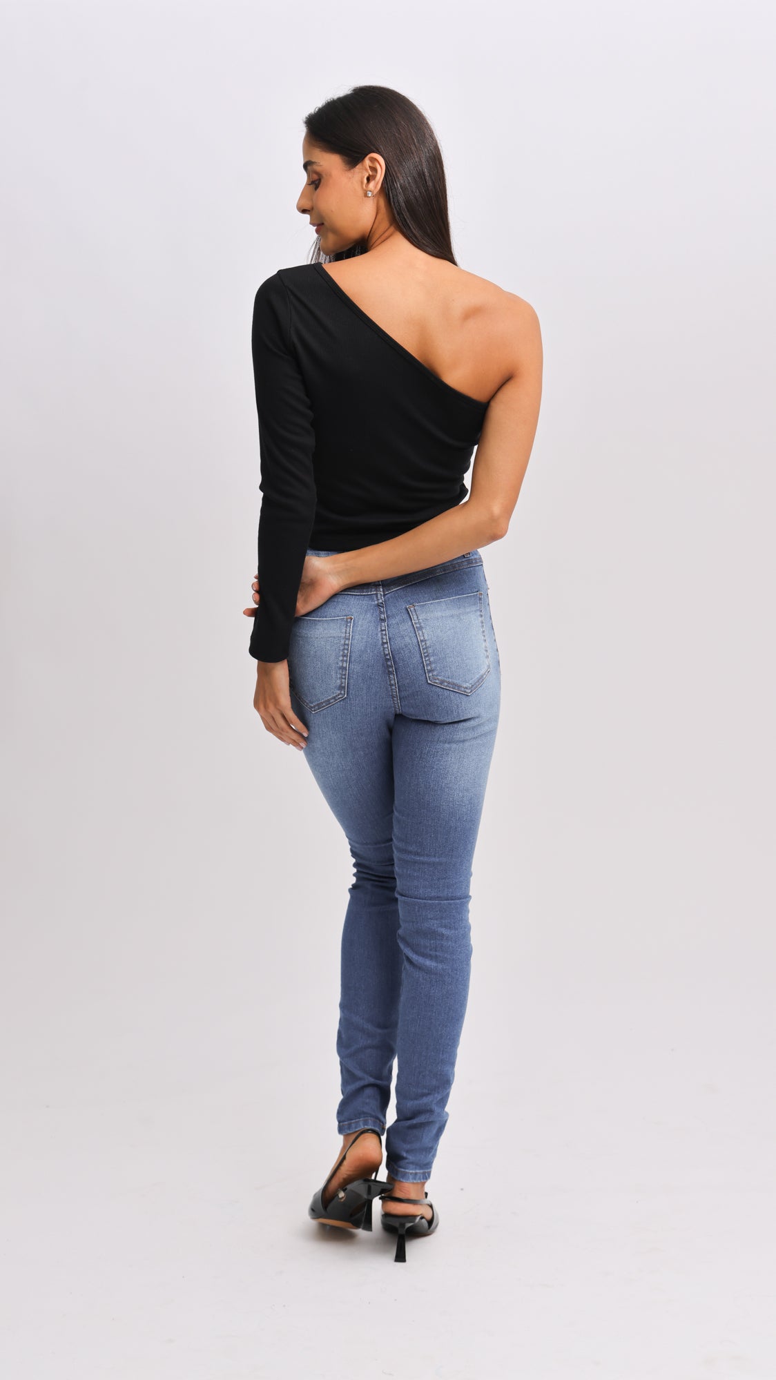 Calça Jeans - Escura Cintura Alta