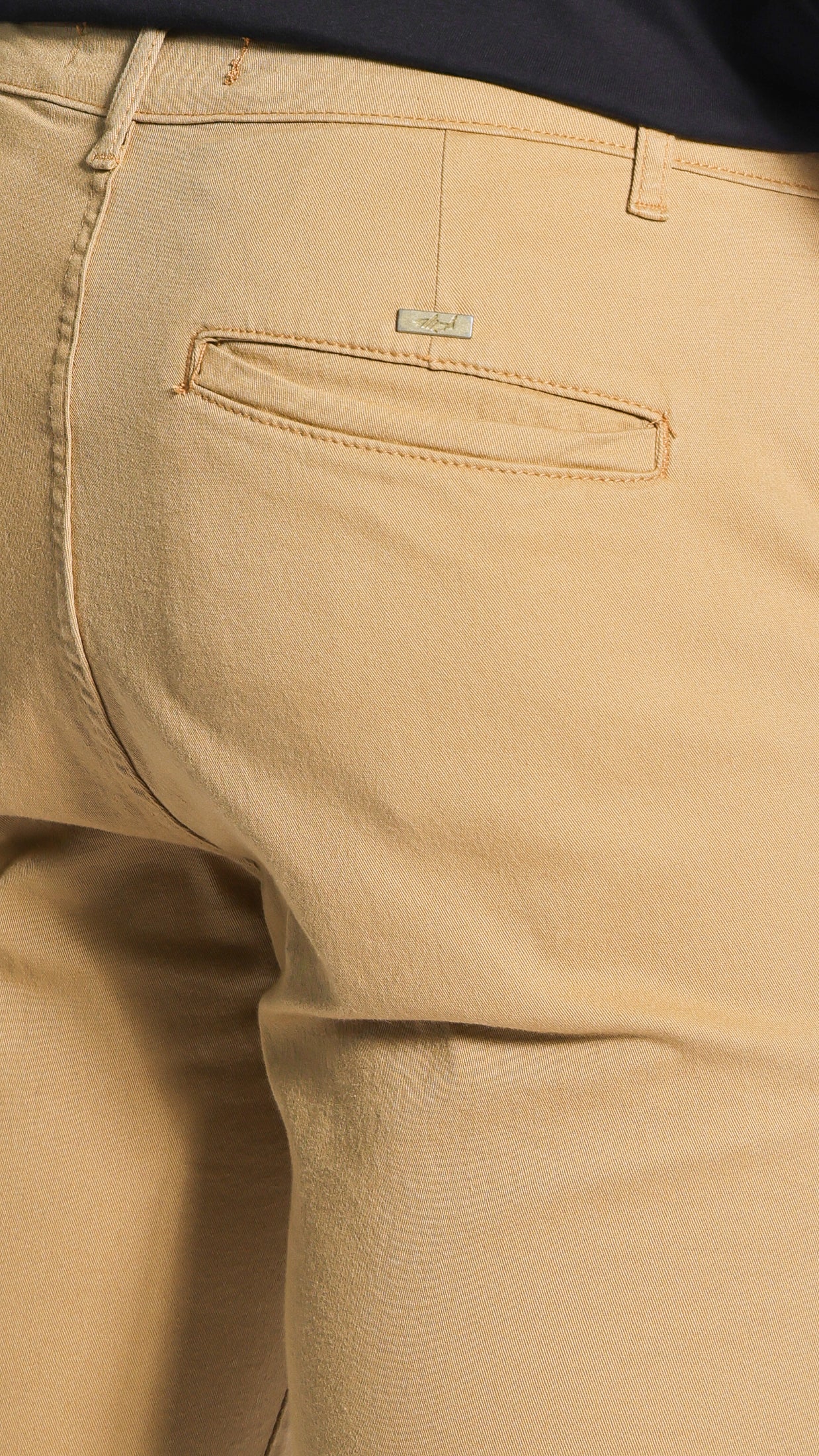 Calça Sarja Bolso Faca - Ocre