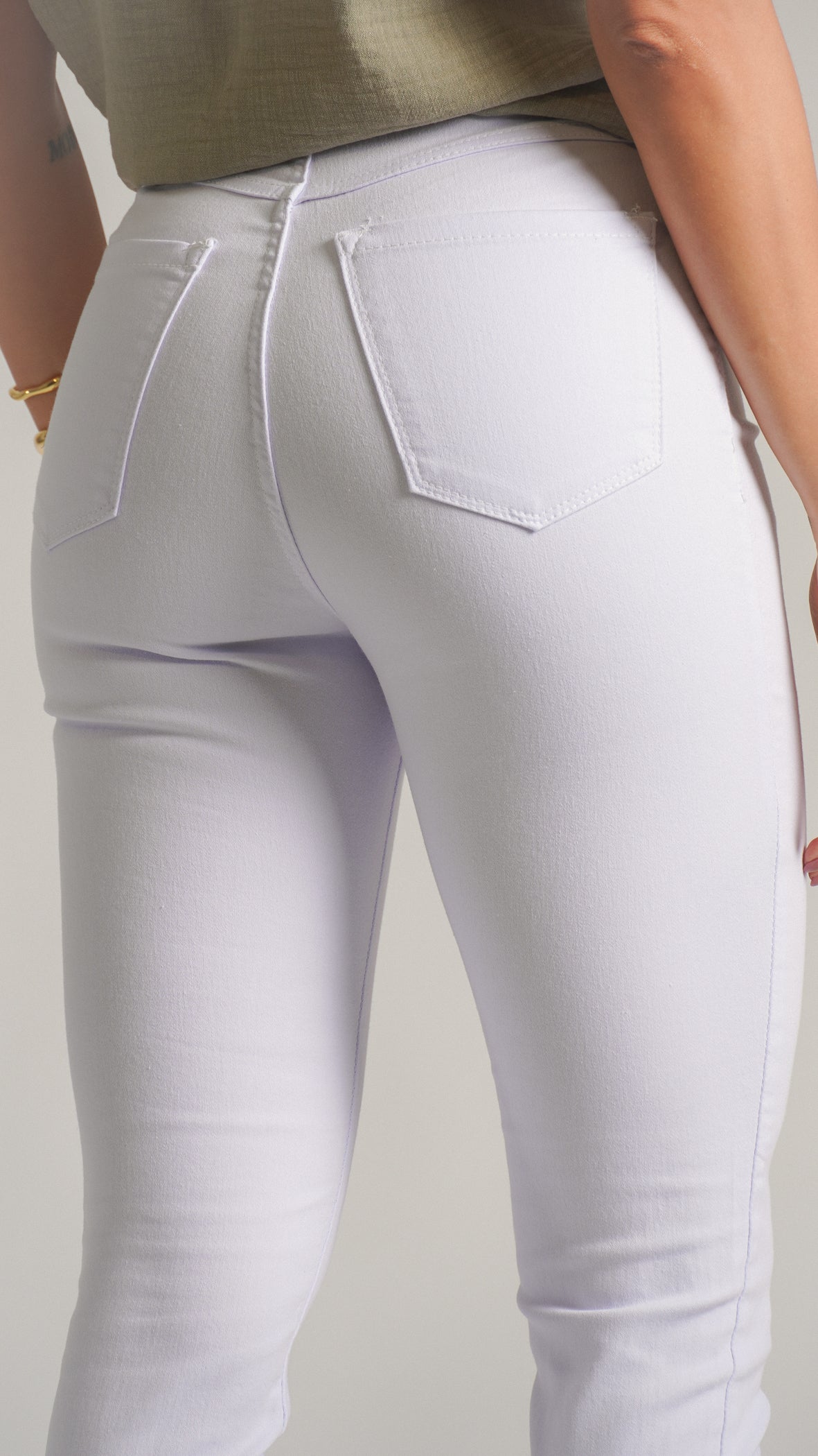 Calça Jeans - Branca Skinny