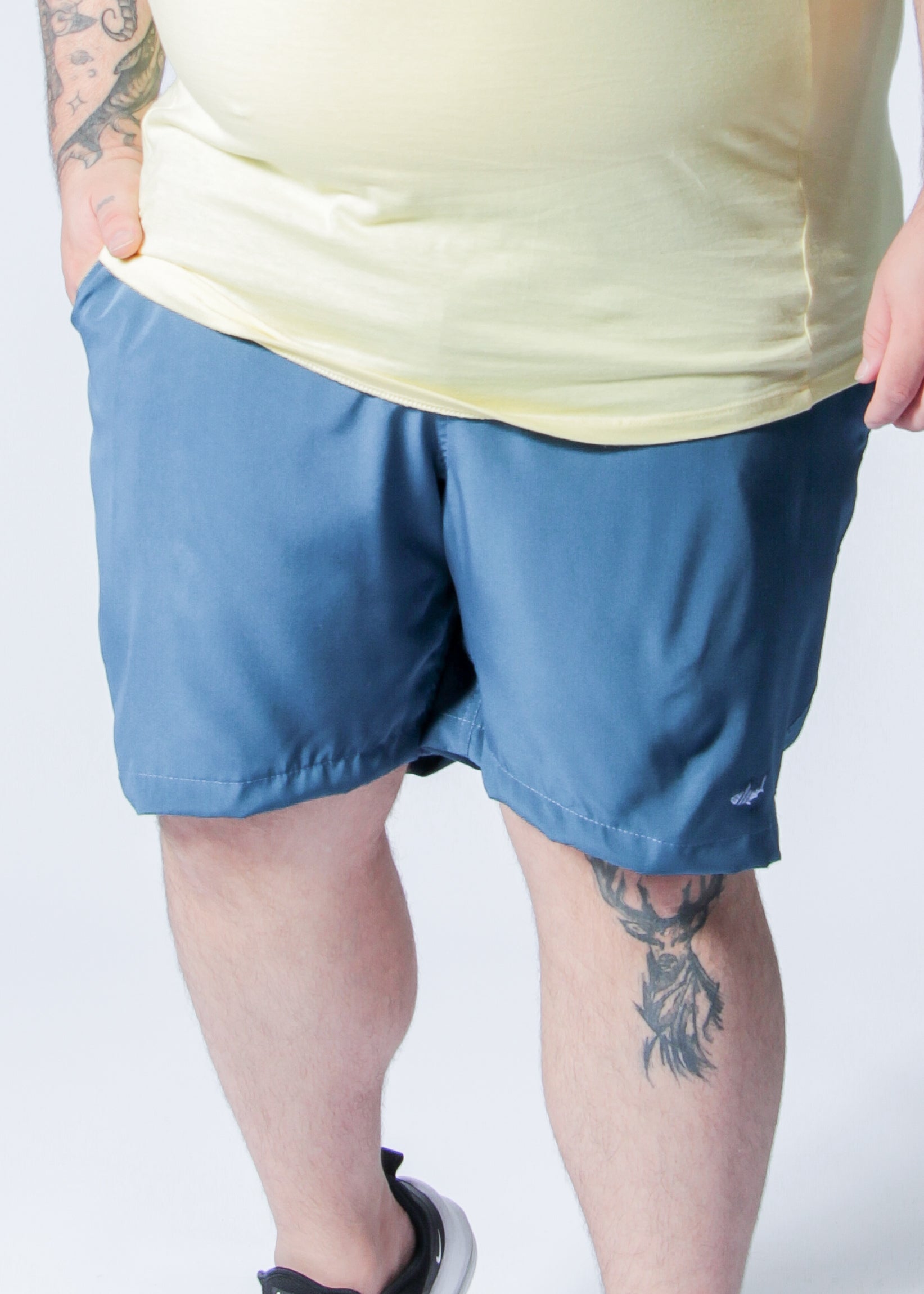 Bermuda Microfibra Plus Size - Azul Petróleo