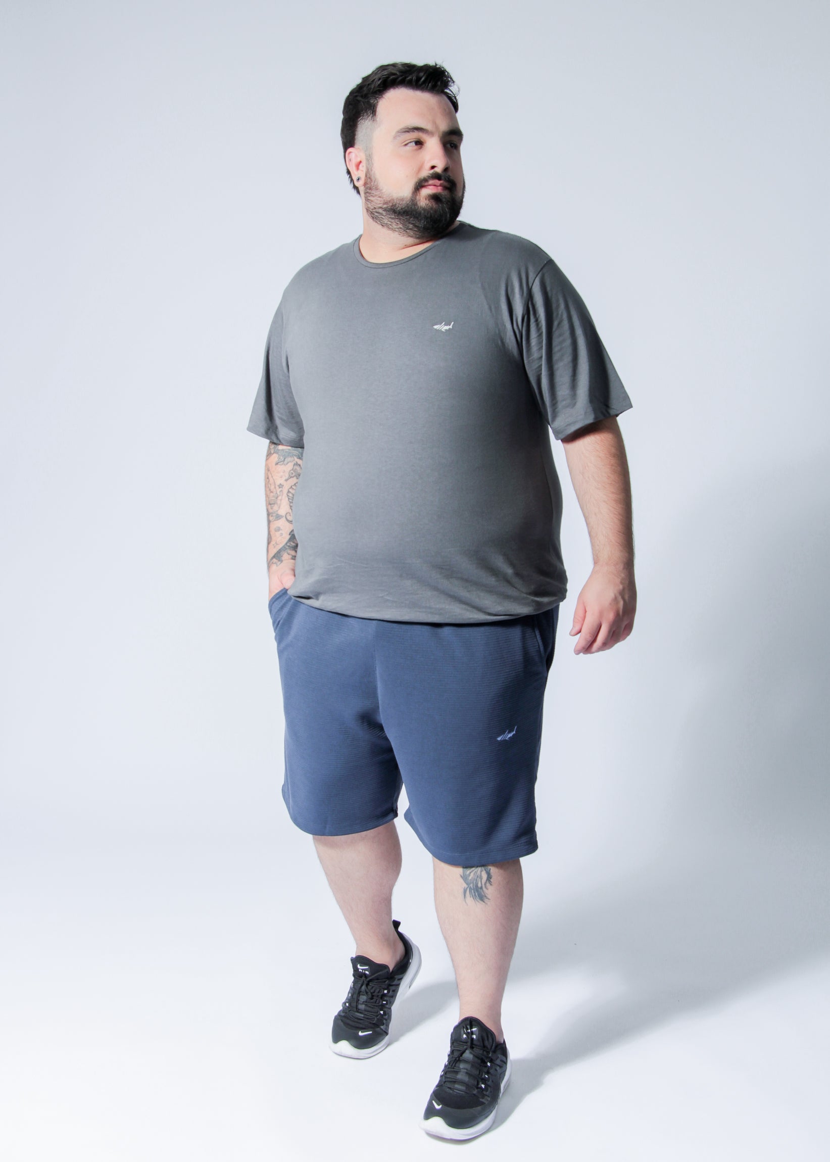 Bermuda Gorgurinho Plus Size - Azul Marinho