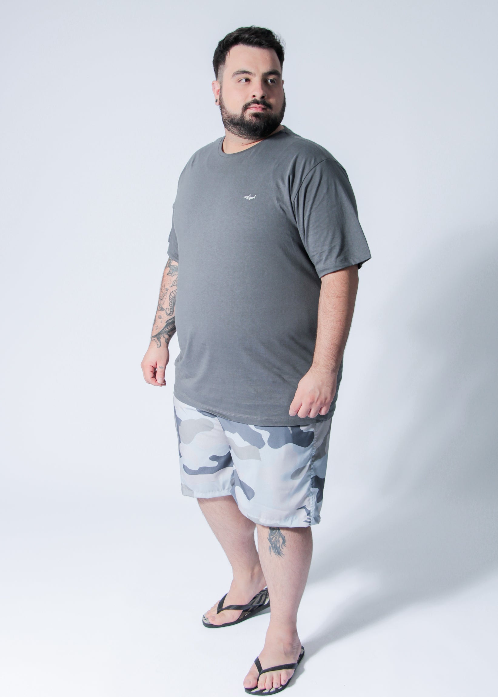 Bermuda Microfibra Plus Size - Camuflada