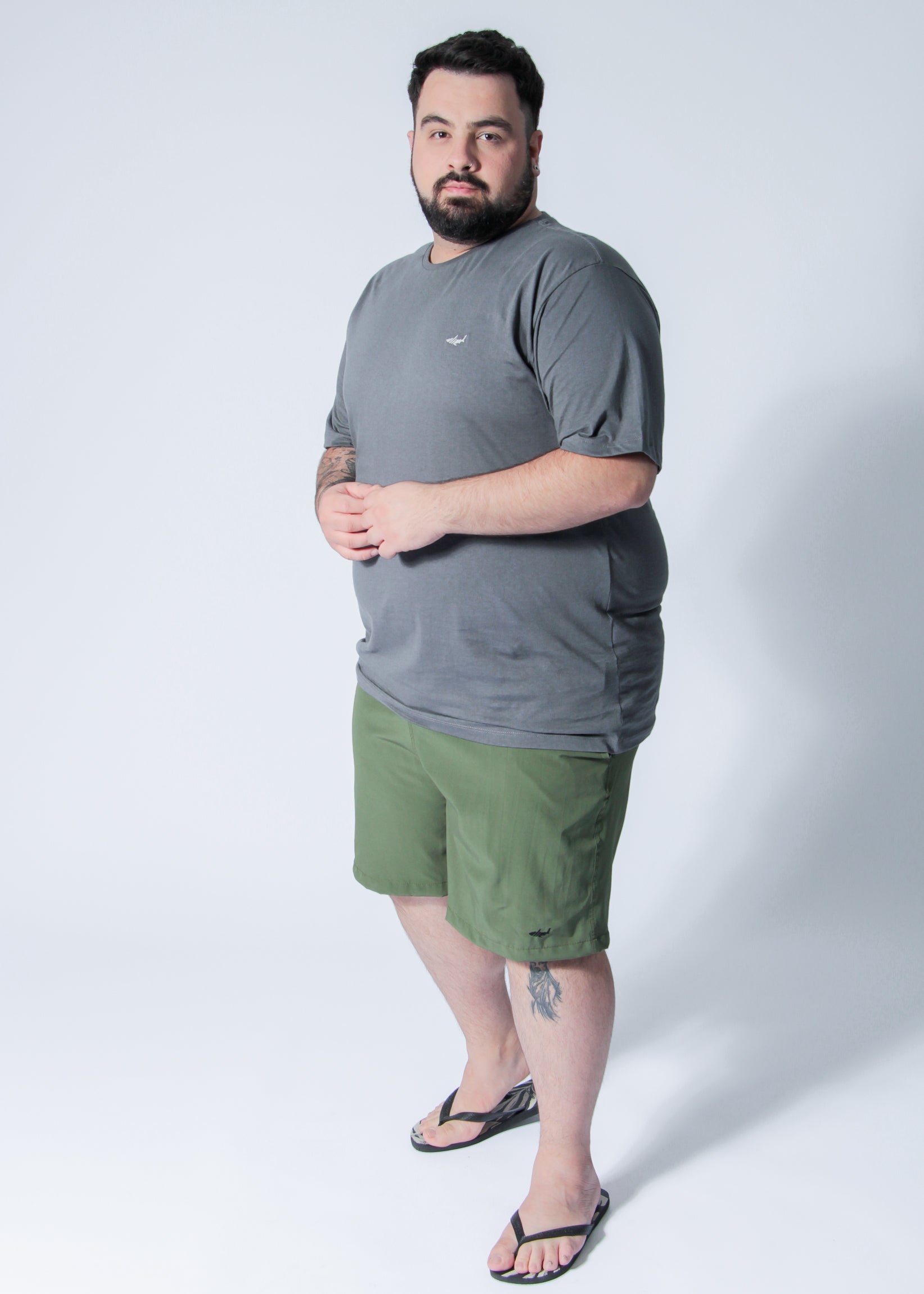 Bermuda Microfibra Plus Size - Verde