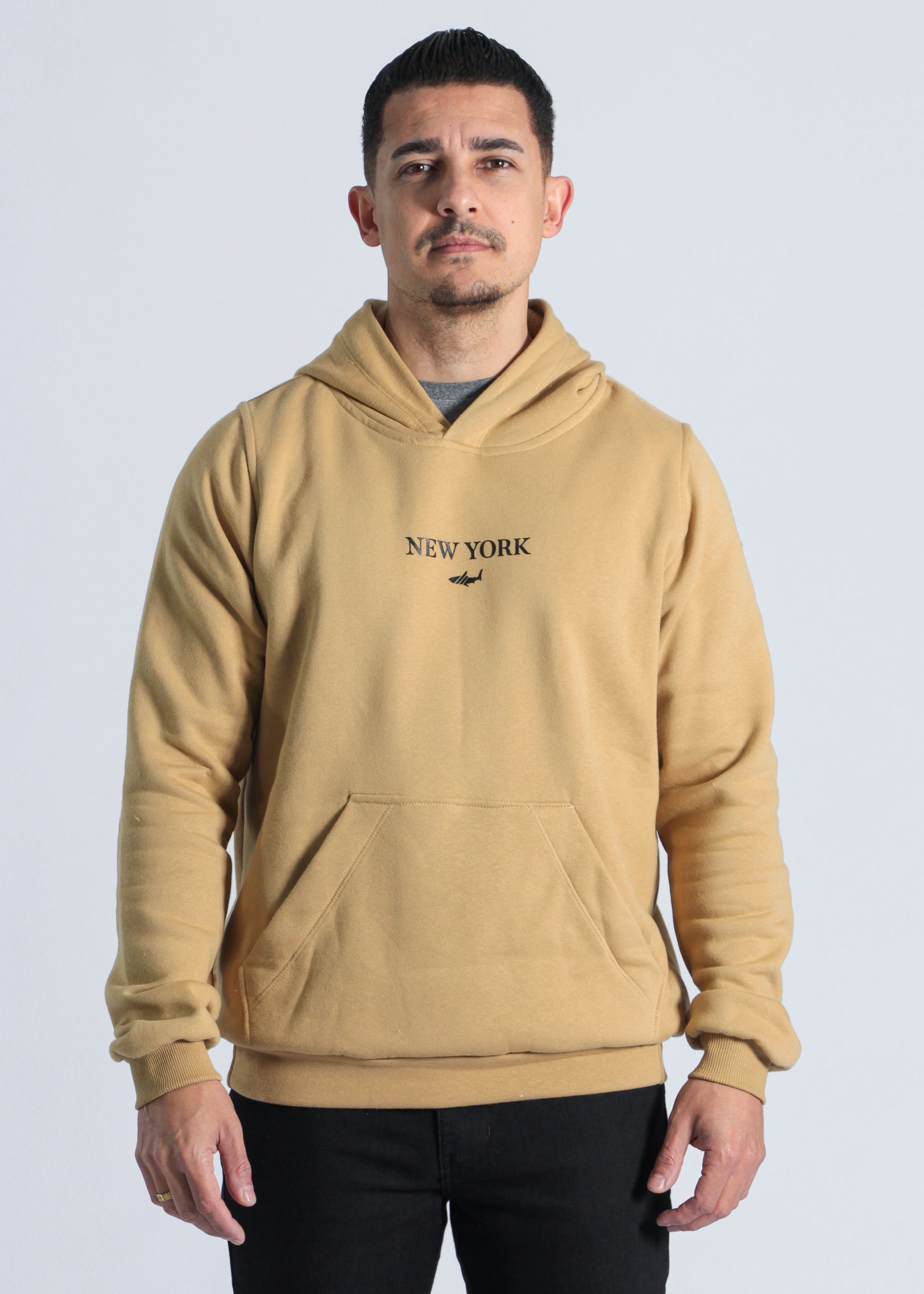 Moletom Canguru Premium New York - Ocre