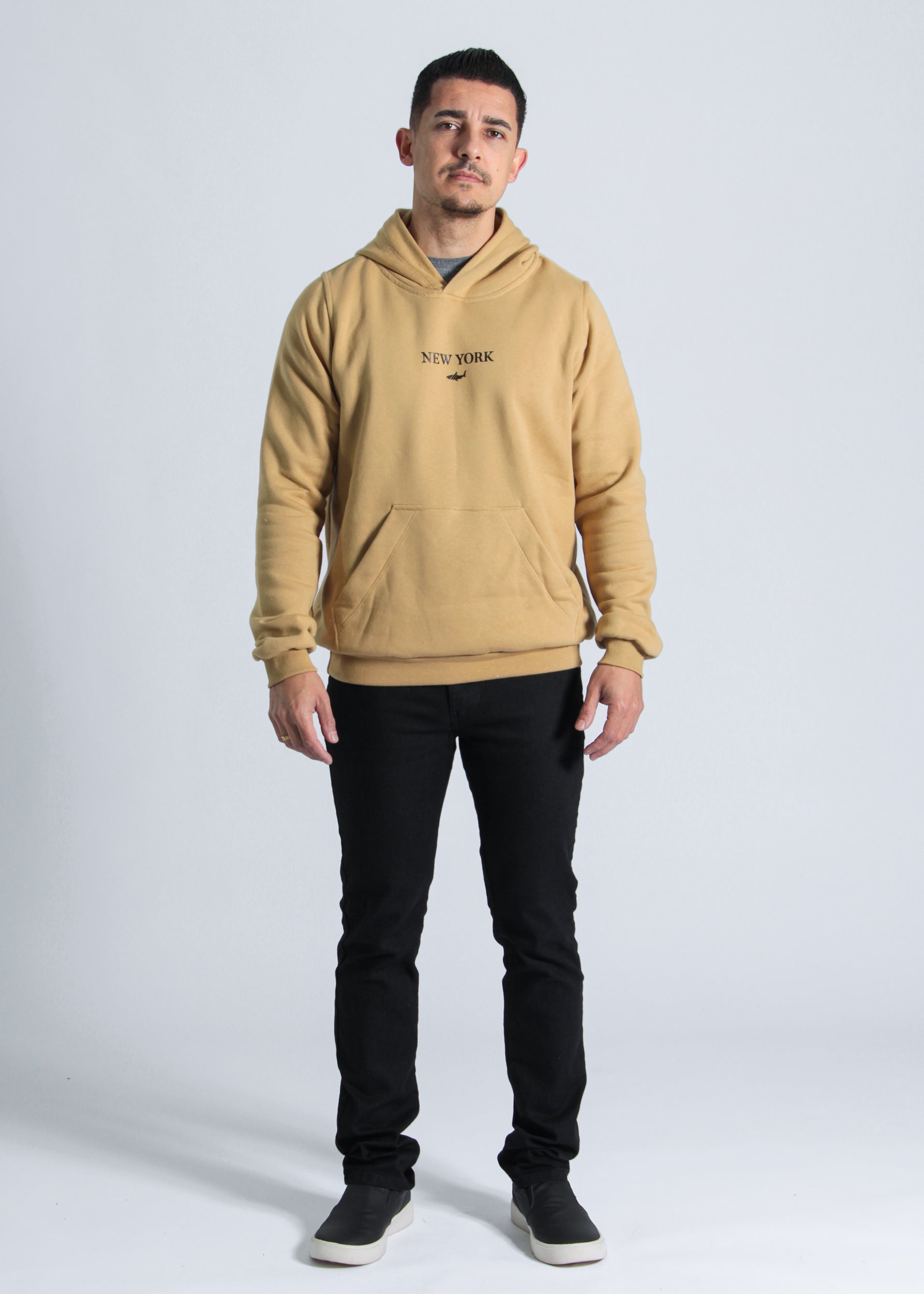 Moletom Canguru Premium New York - Ocre