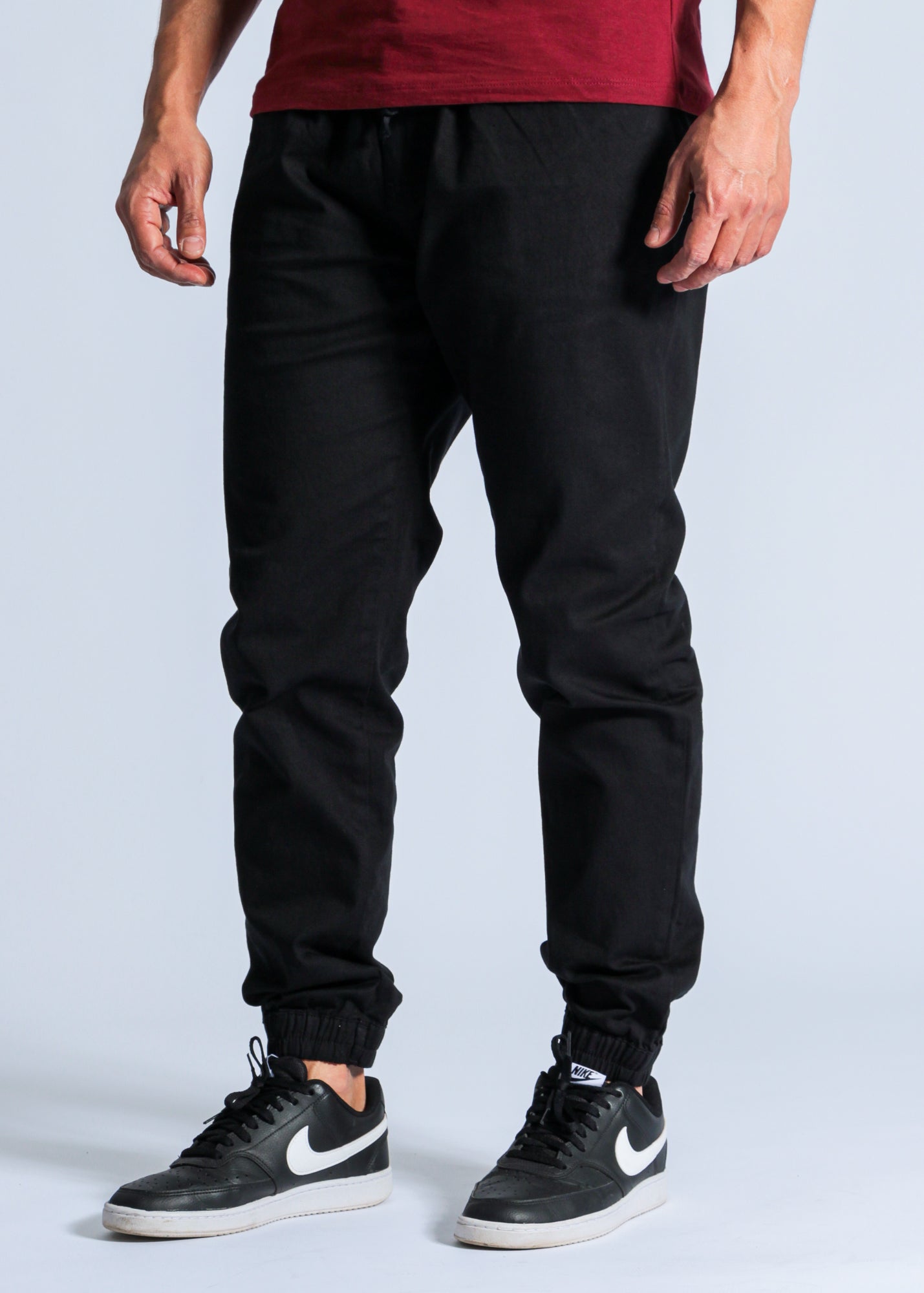 Calça Sarja Jogger Preta - Main Image