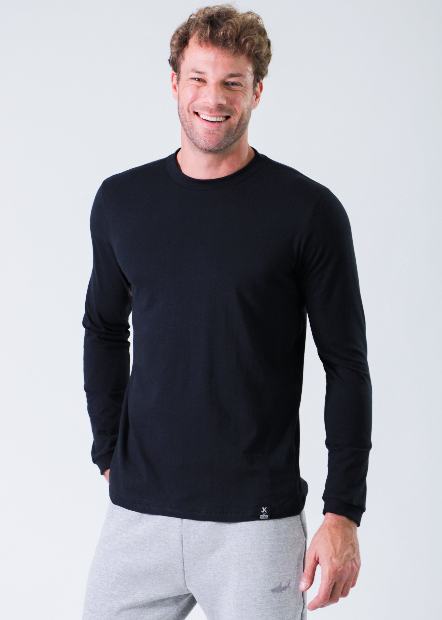 Camiseta Manga Longa Lisa - Preta