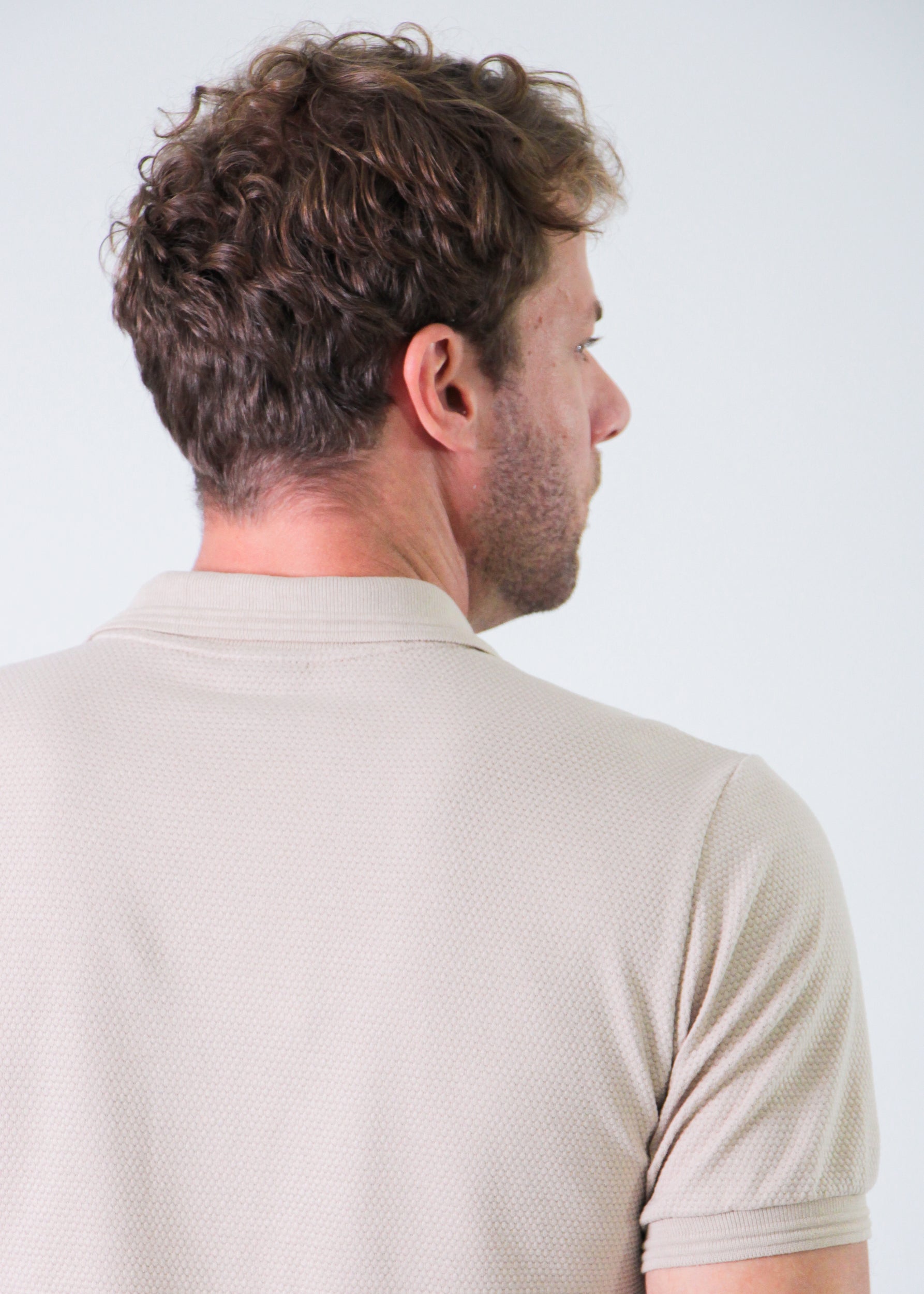 Camisa Polo Colmeia - Bege