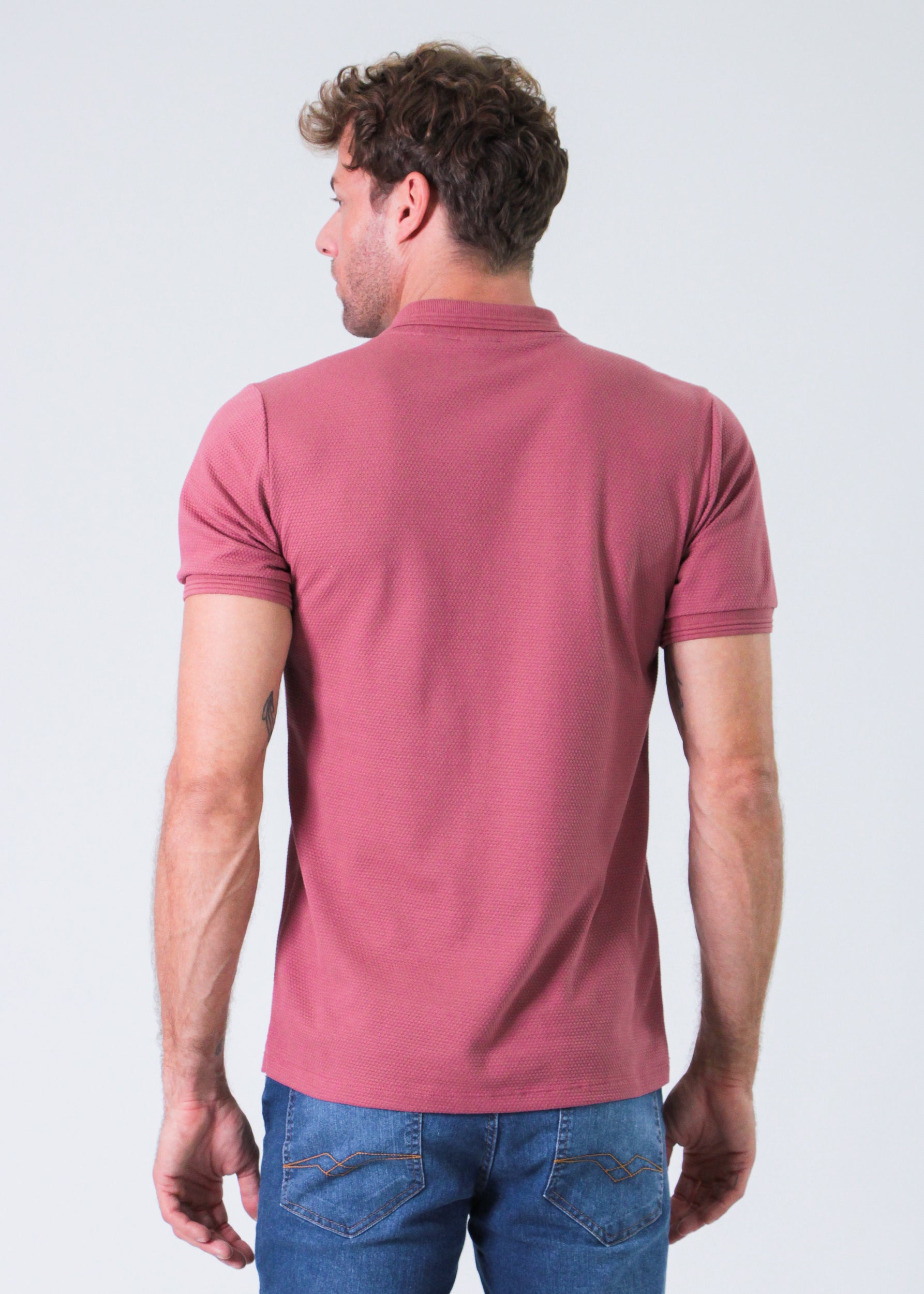 Camisa Polo Colmeia - Rosê