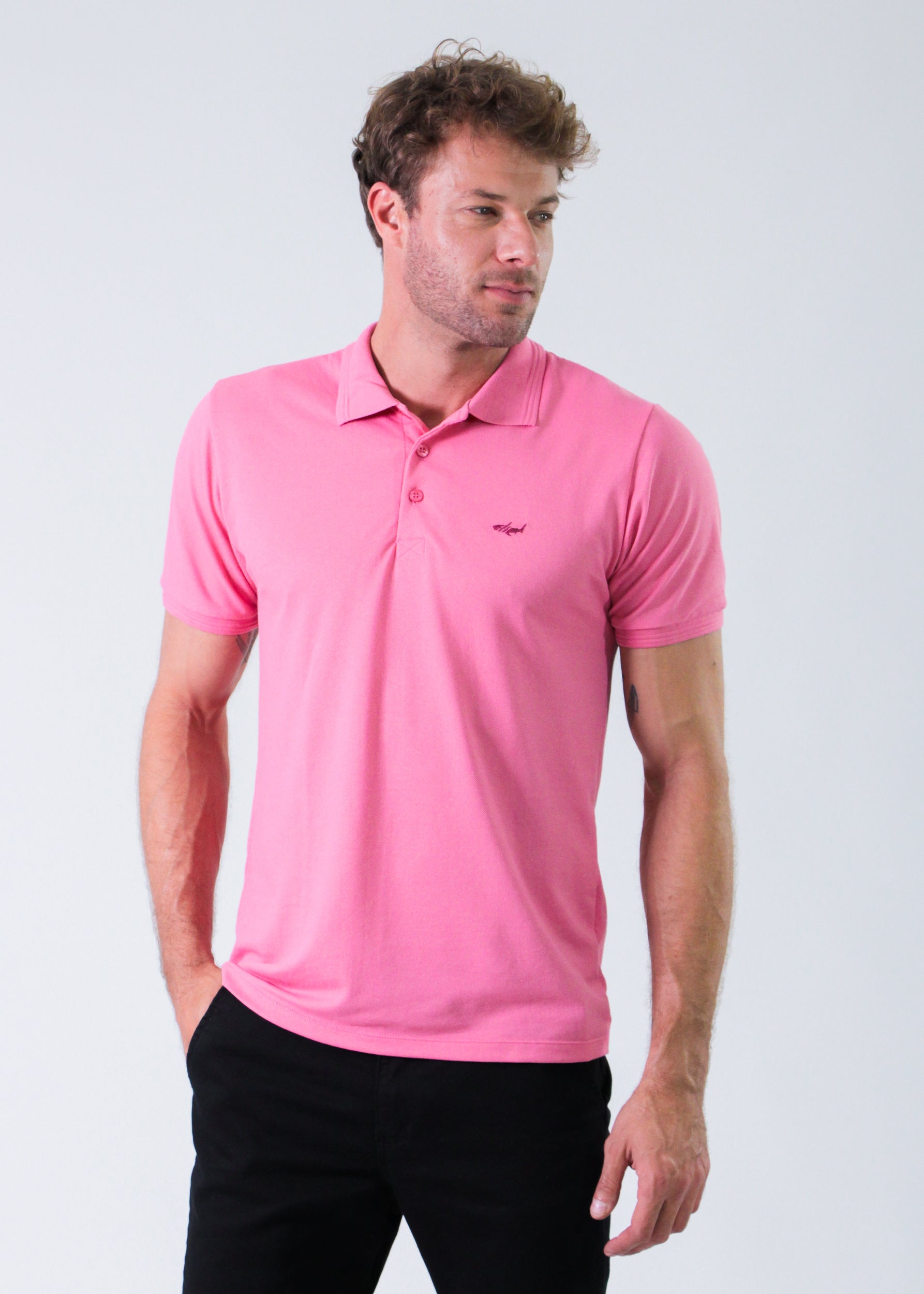 Camisa Polo Piquet - Rosa