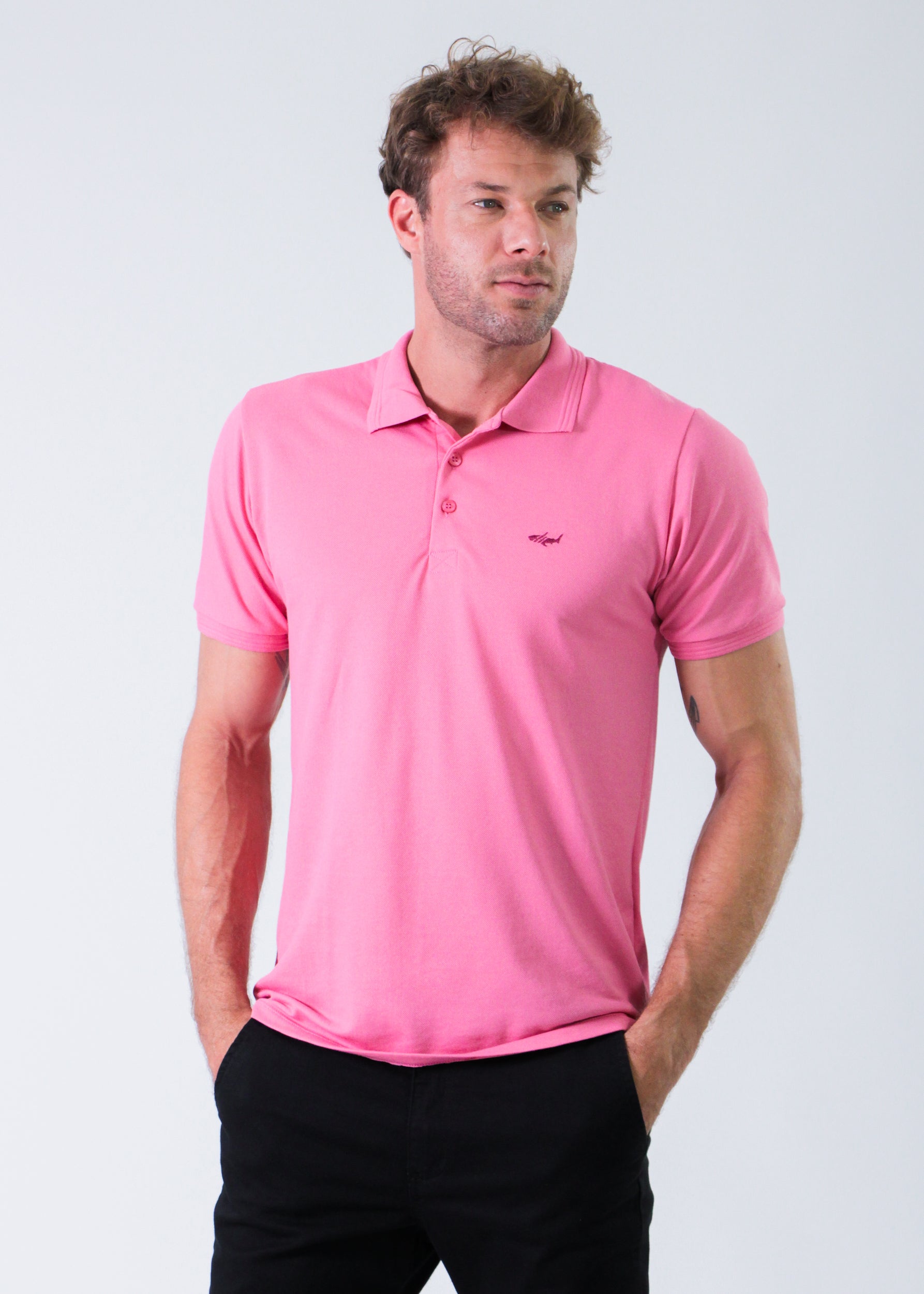 Camisa Polo Piquet - Rosa