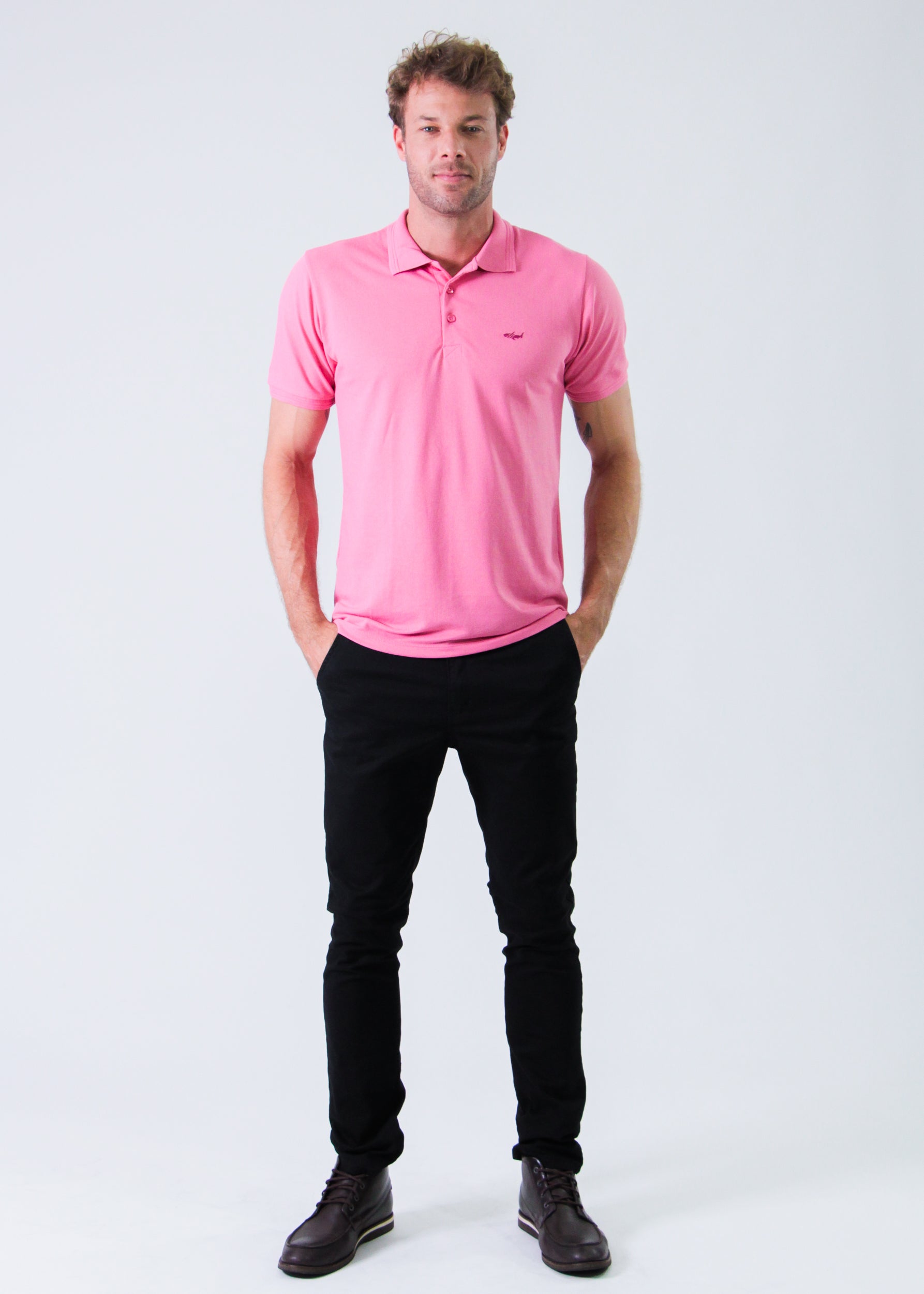 Camisa Polo Piquet - Rosa
