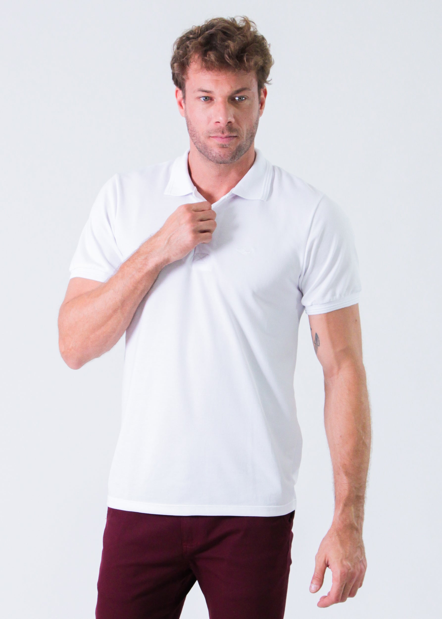Camisa Polo Piquet - Branca