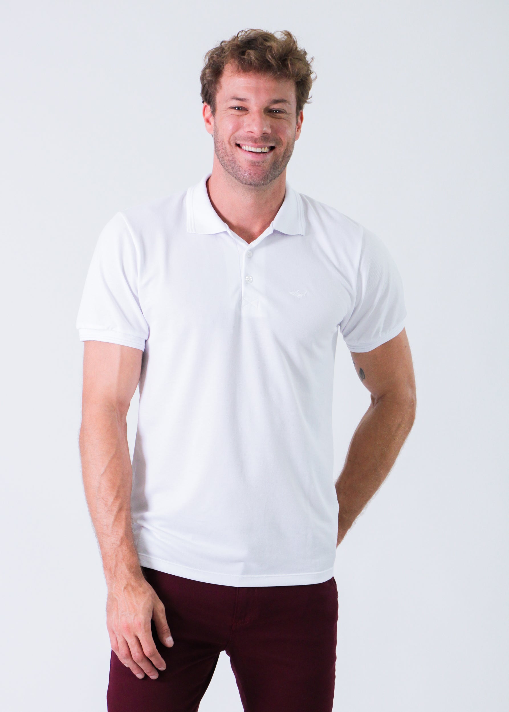 Camisa Polo Piquet - Branca