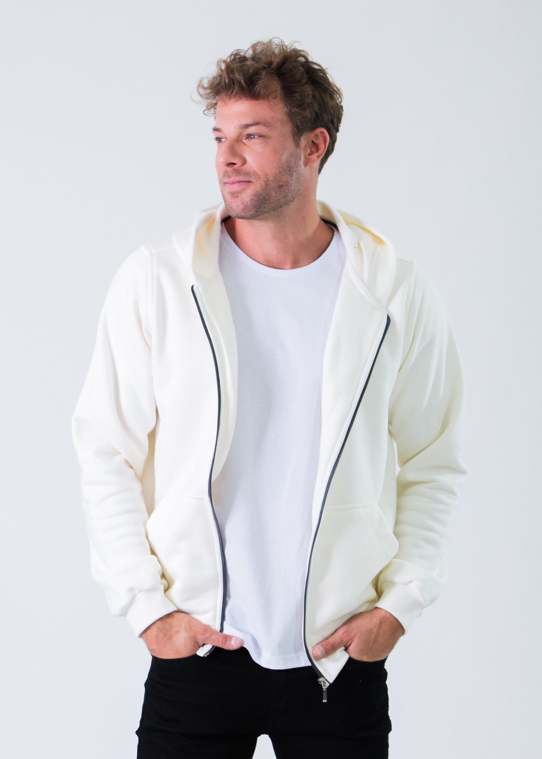 Jaqueta Moletom Premium - Off White