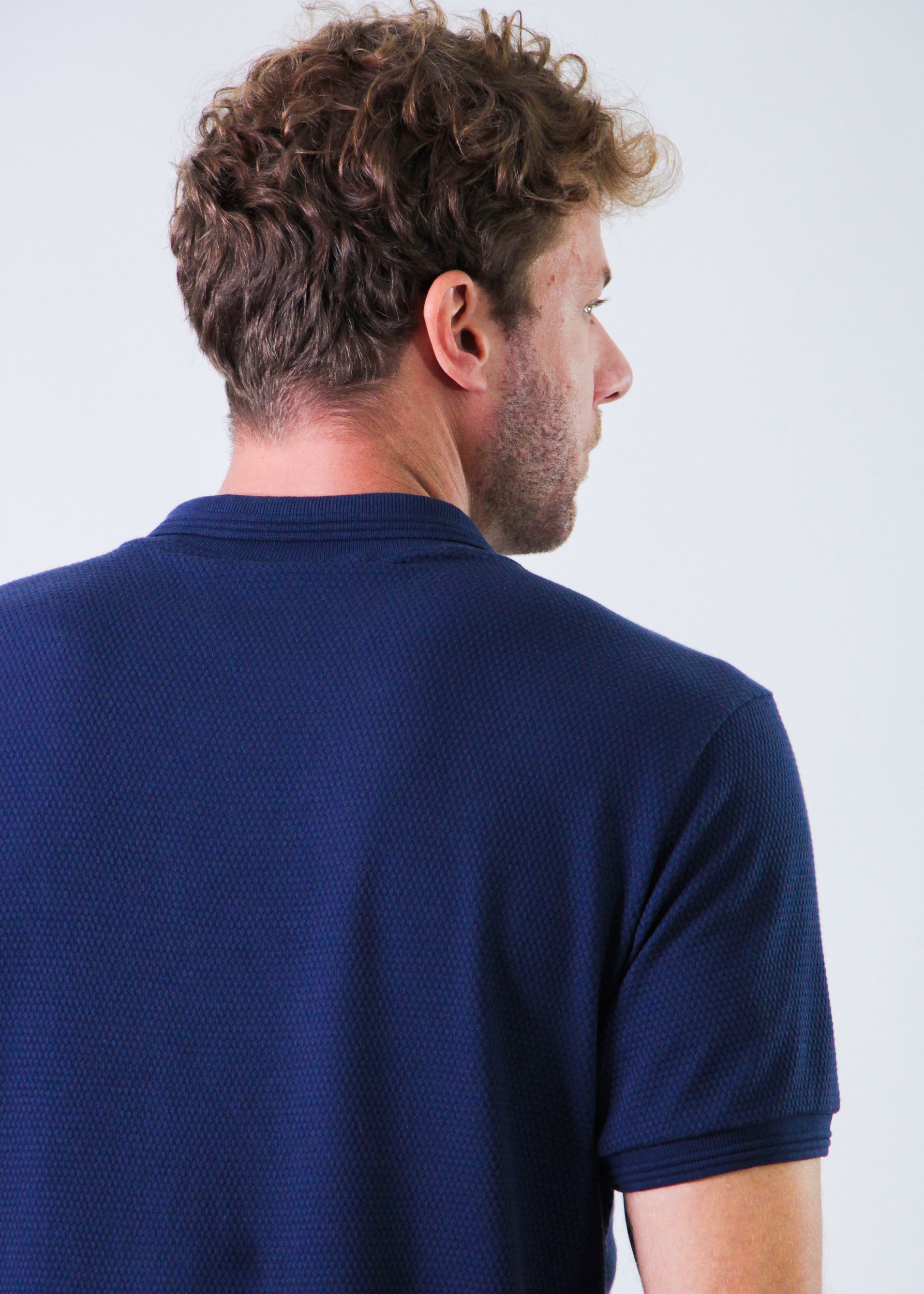 Camisa Polo Colmeia - Azul Marinho