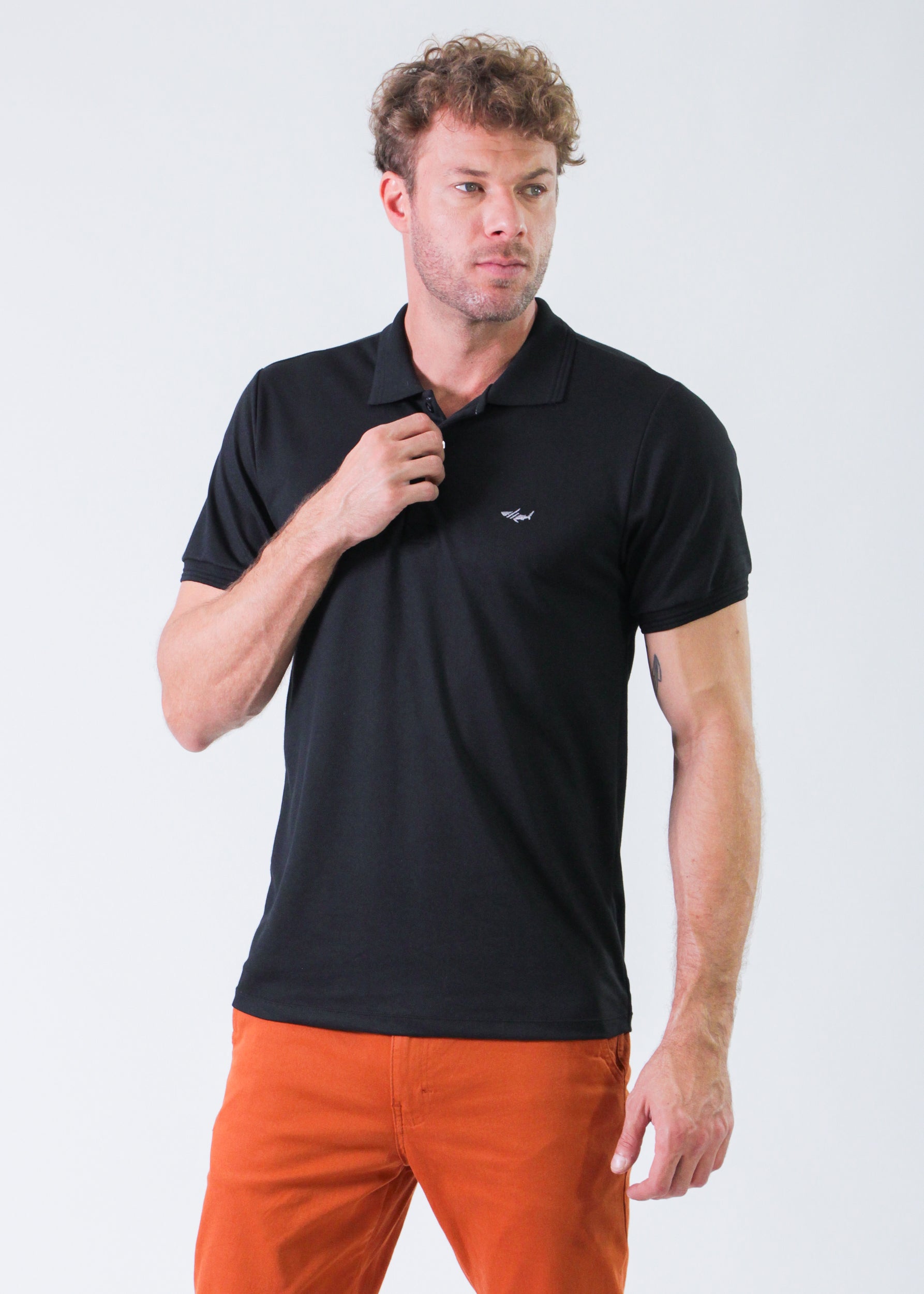 Camisa Polo Piquet - Preta