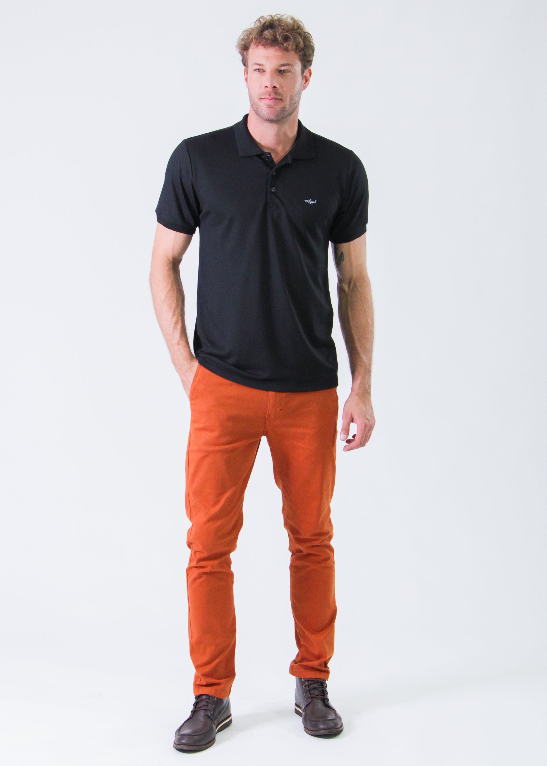 Camisa Polo Piquet - Preta
