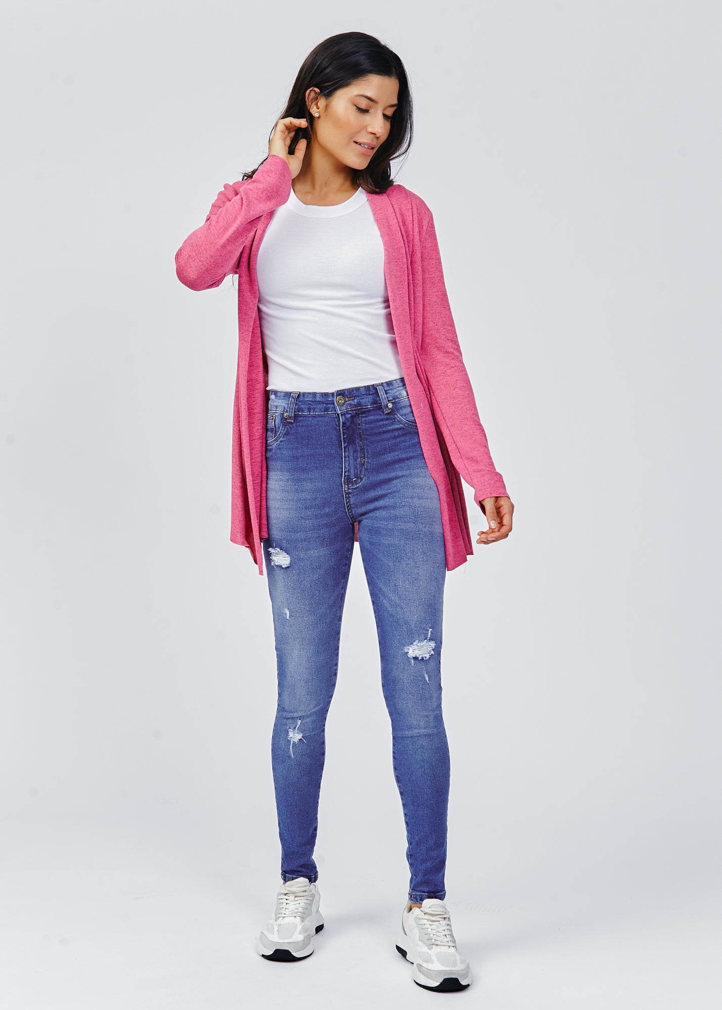 Cardigan Tricô - Rosa