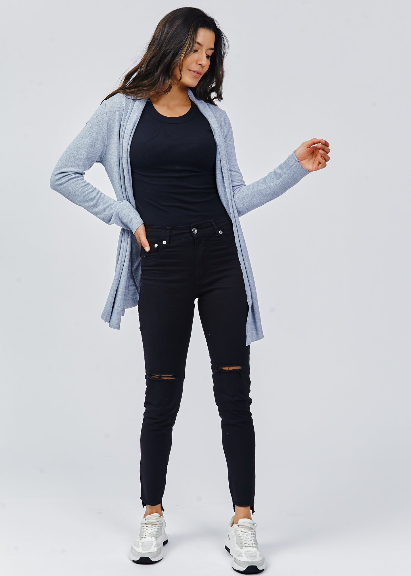 Cardigan Tricô - Azul