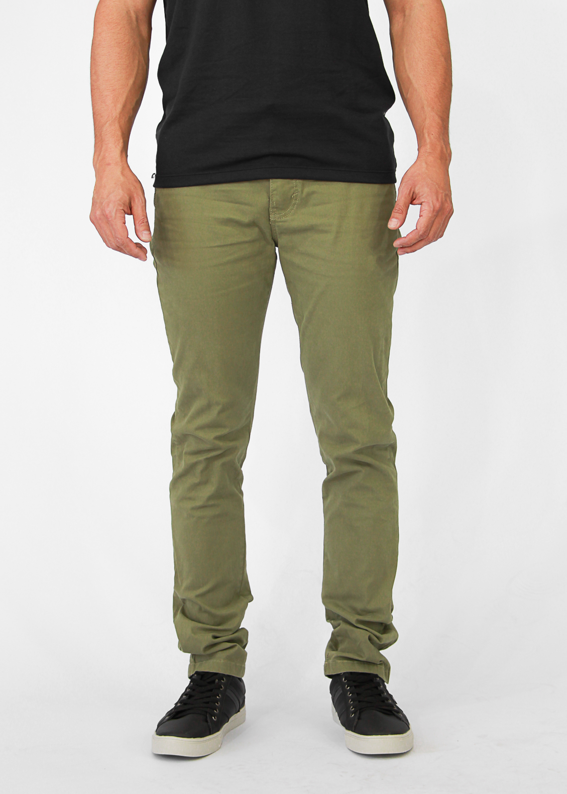 Calça Sarja Bolso Faca - Verde