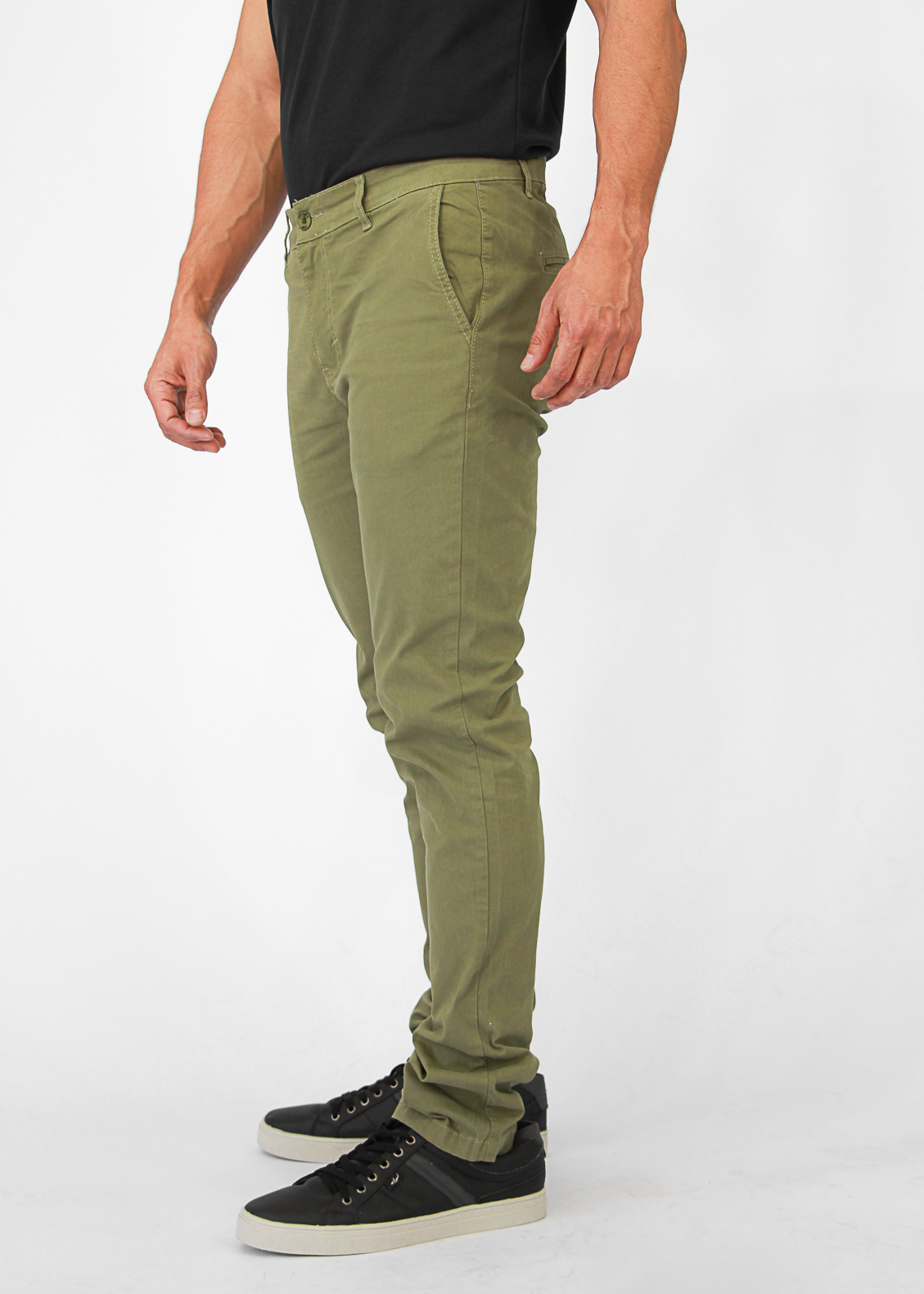 Calça Sarja Bolso Faca - Verde