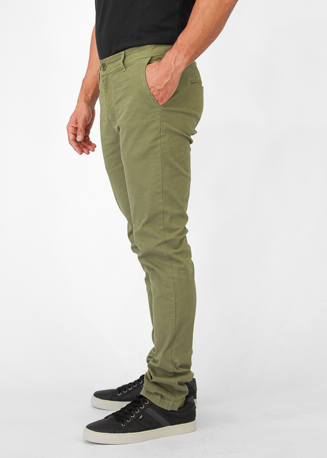 Calça Sarja Bolso Faca - Verde