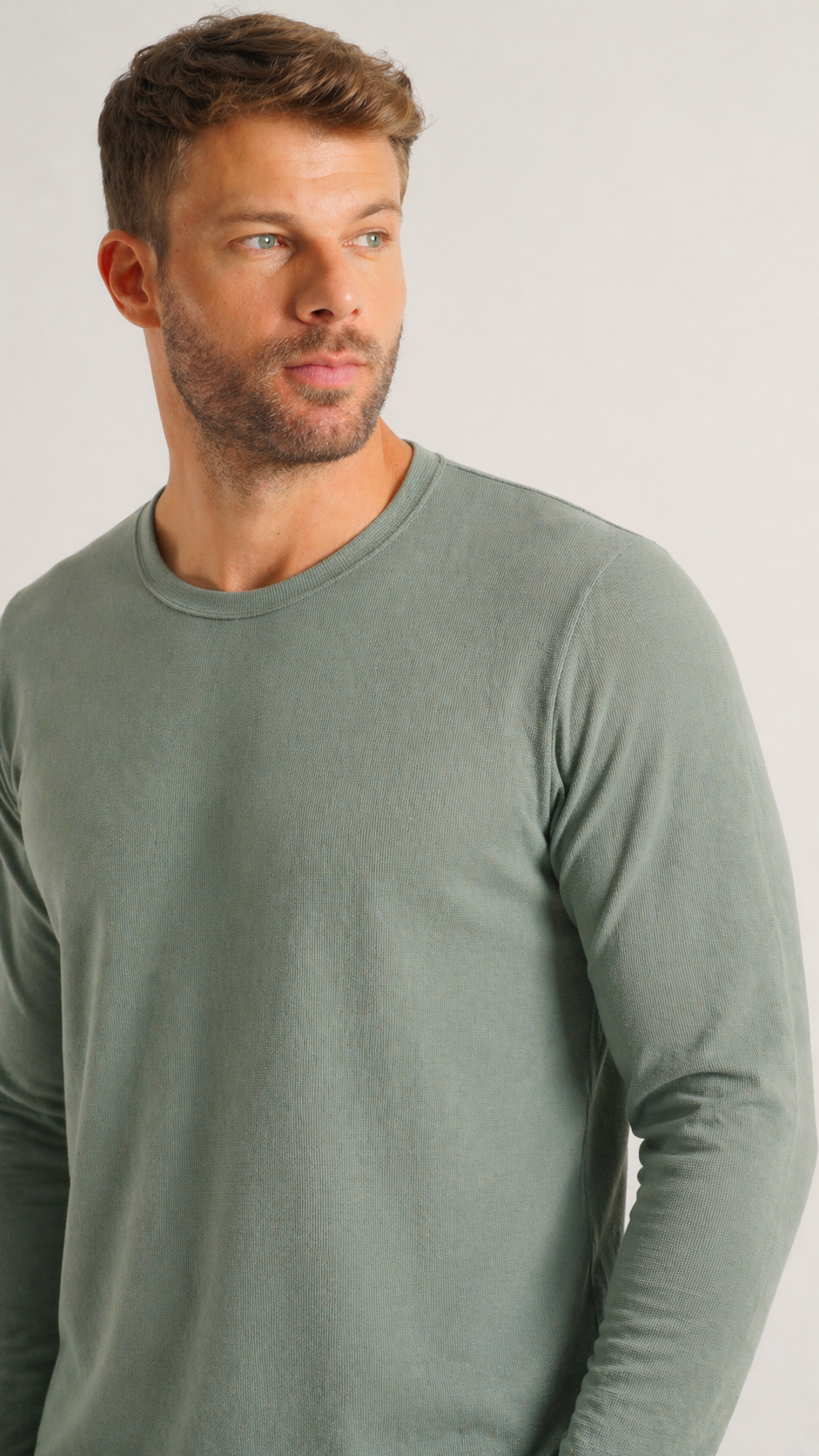 Camiseta Tricô Diamond Manga Longa - Verde