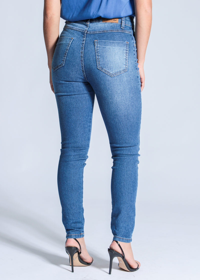 Calça Jeans - Escura Cintura Alta