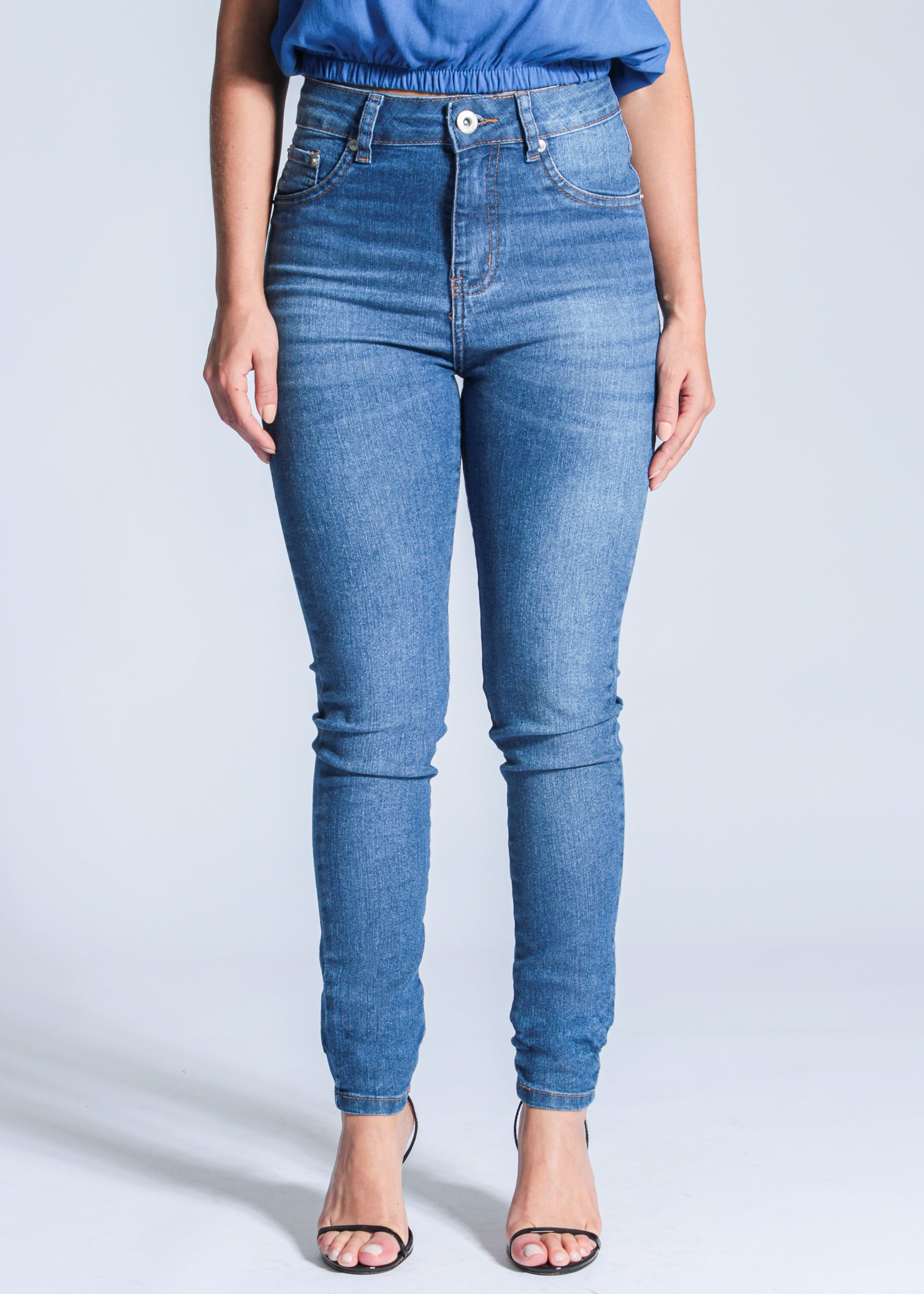 Calça Jeans - Escura Cintura Alta