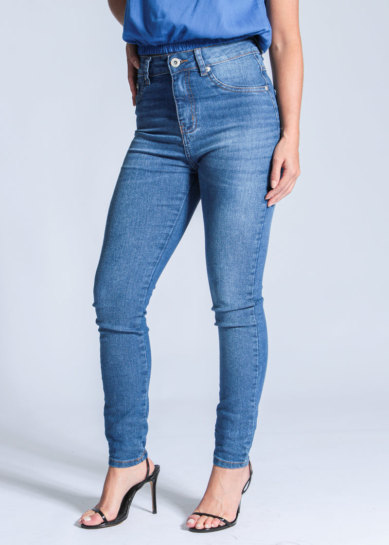 Calça Jeans - Escura Cintura Alta