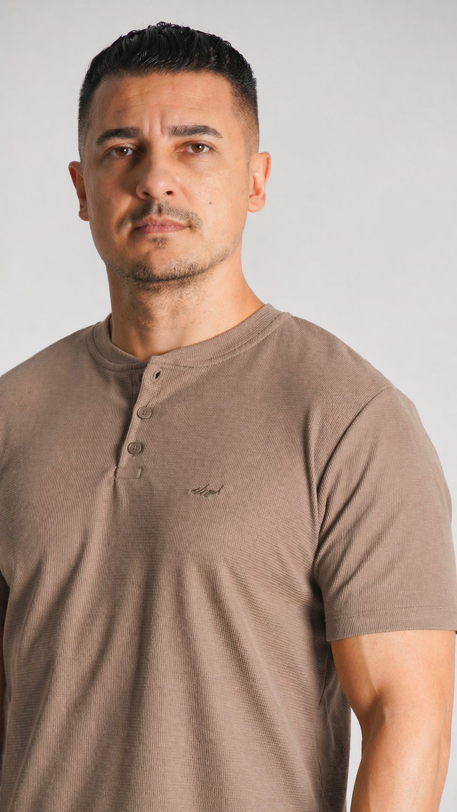 Camiseta Tricô Gola Portuguesa - Bege