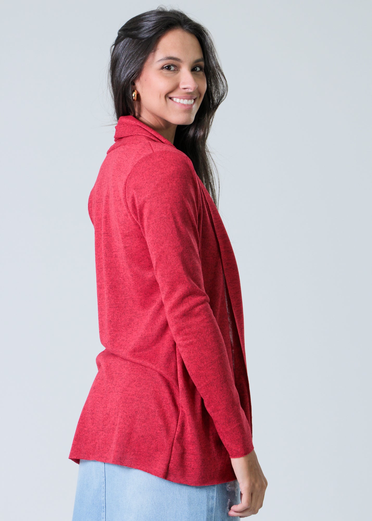 Cardigan Tricô - Vermelho