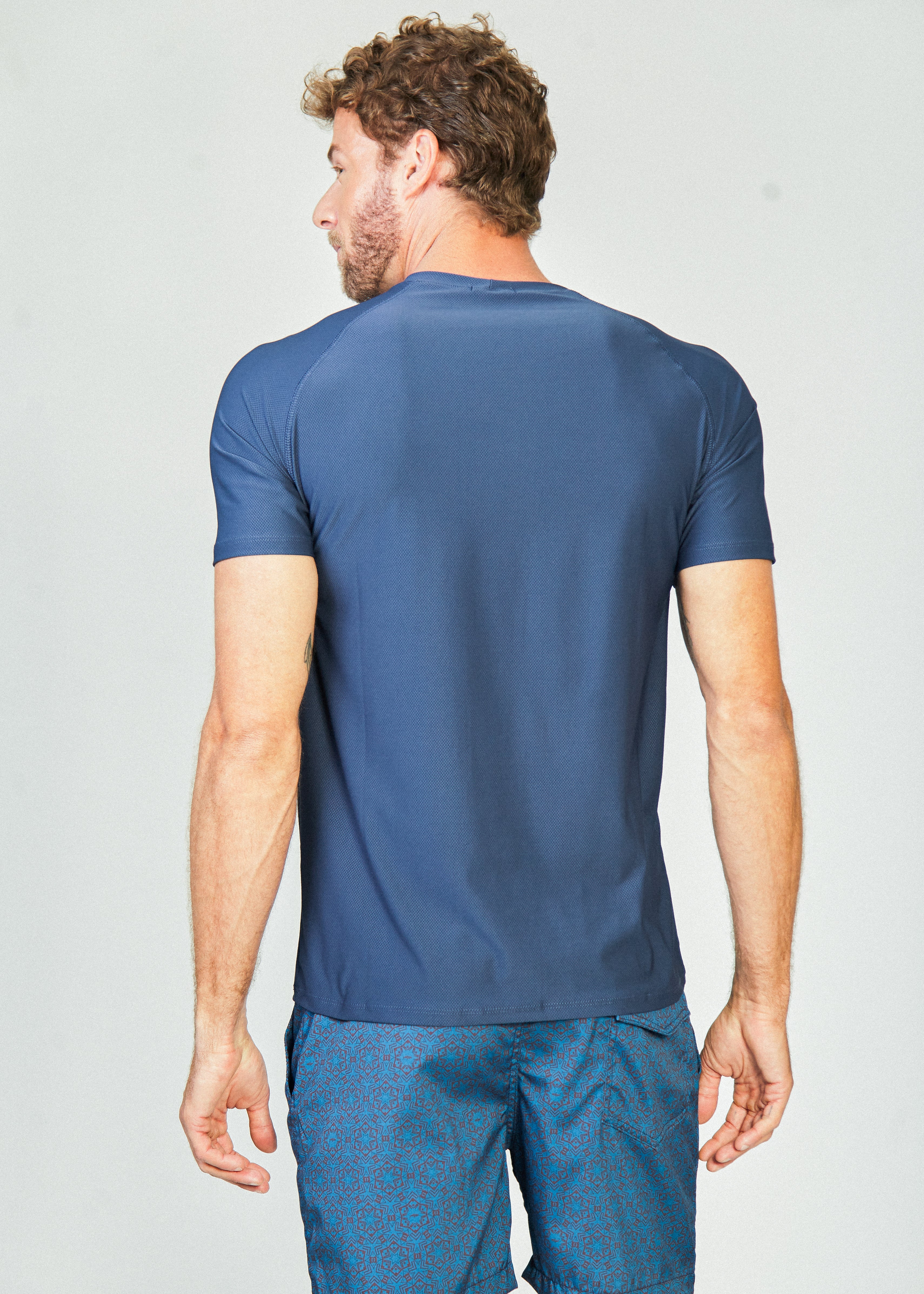 Camiseta Slim Dry Fit - Azul Marinho