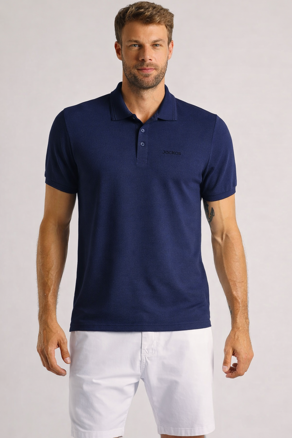 Camisa Polo Tricô - Azul Marinho