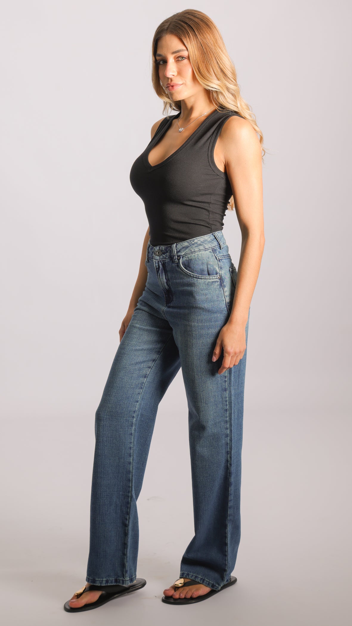 Calça Jeans Reta - Ringado Vintage