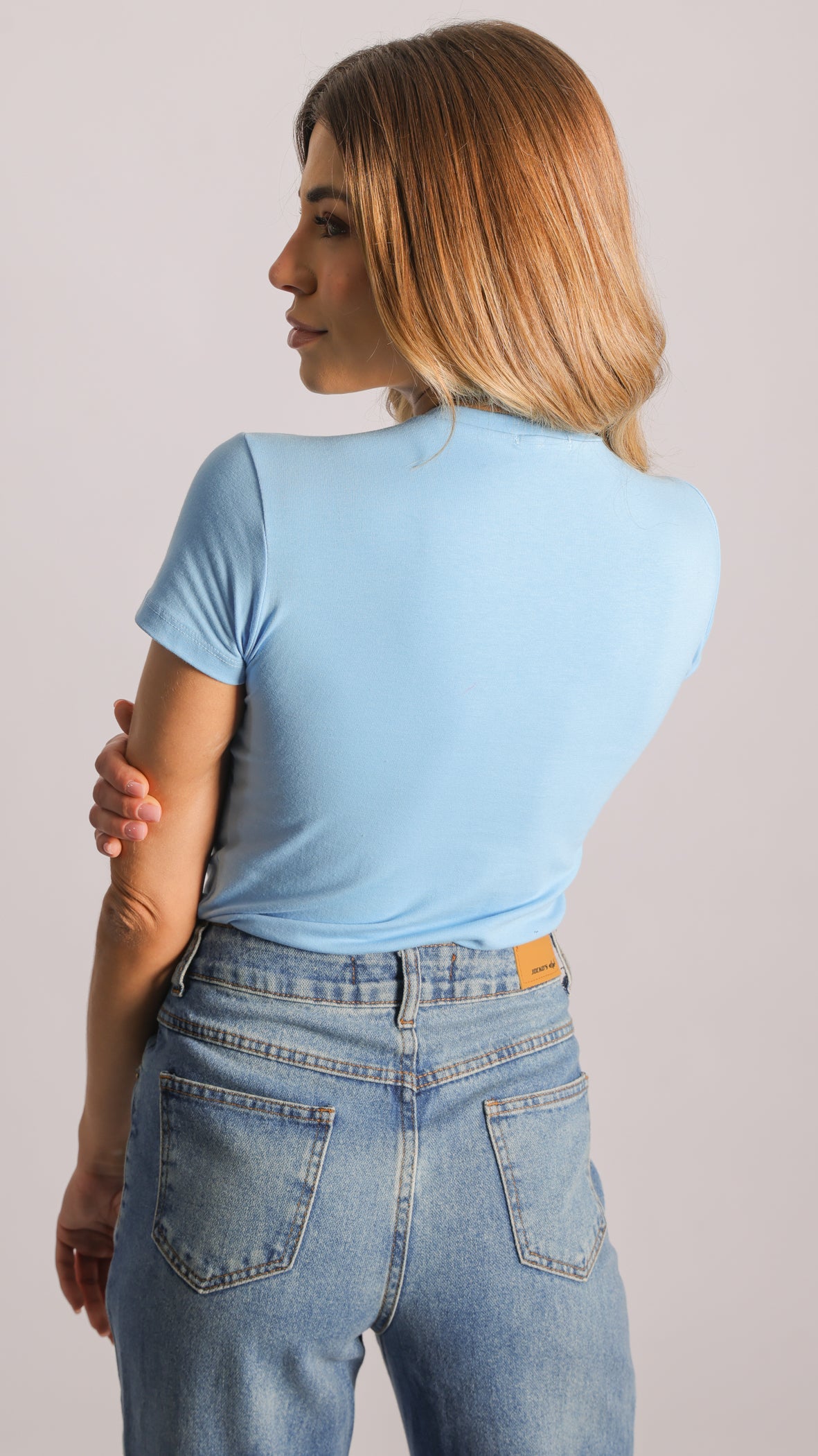 Blusa Baby Tee Cotton Gold - Azul