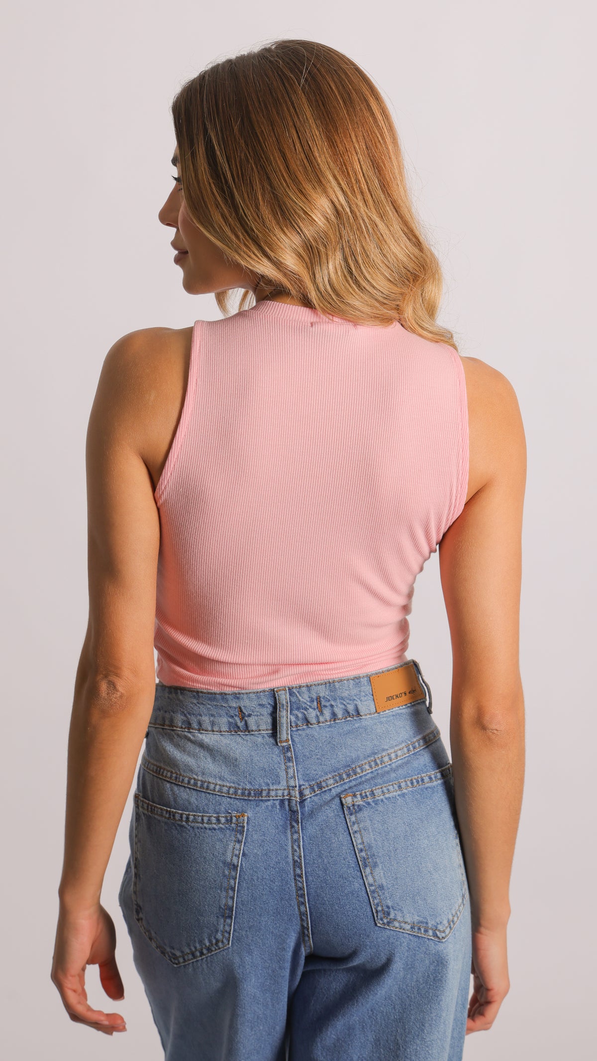 Cropped Canelado Básico - Rosa Bebê
