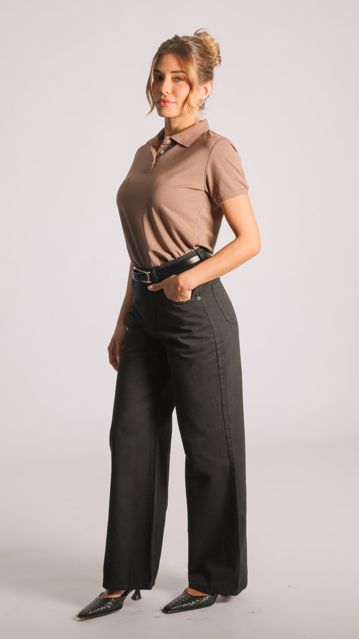 Calça Jeans Reta - Preta
