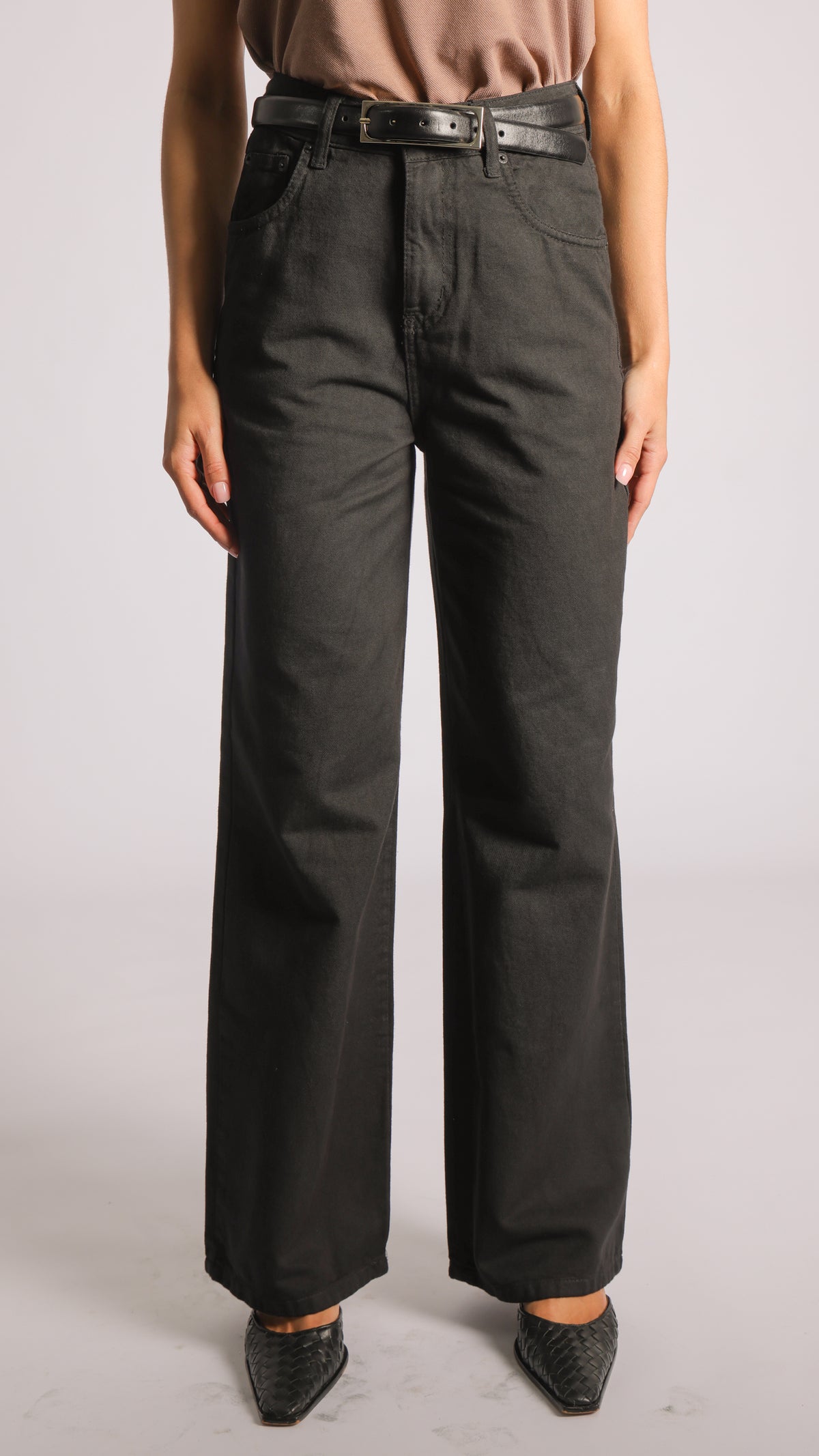 Calça Jeans Reta - Preta