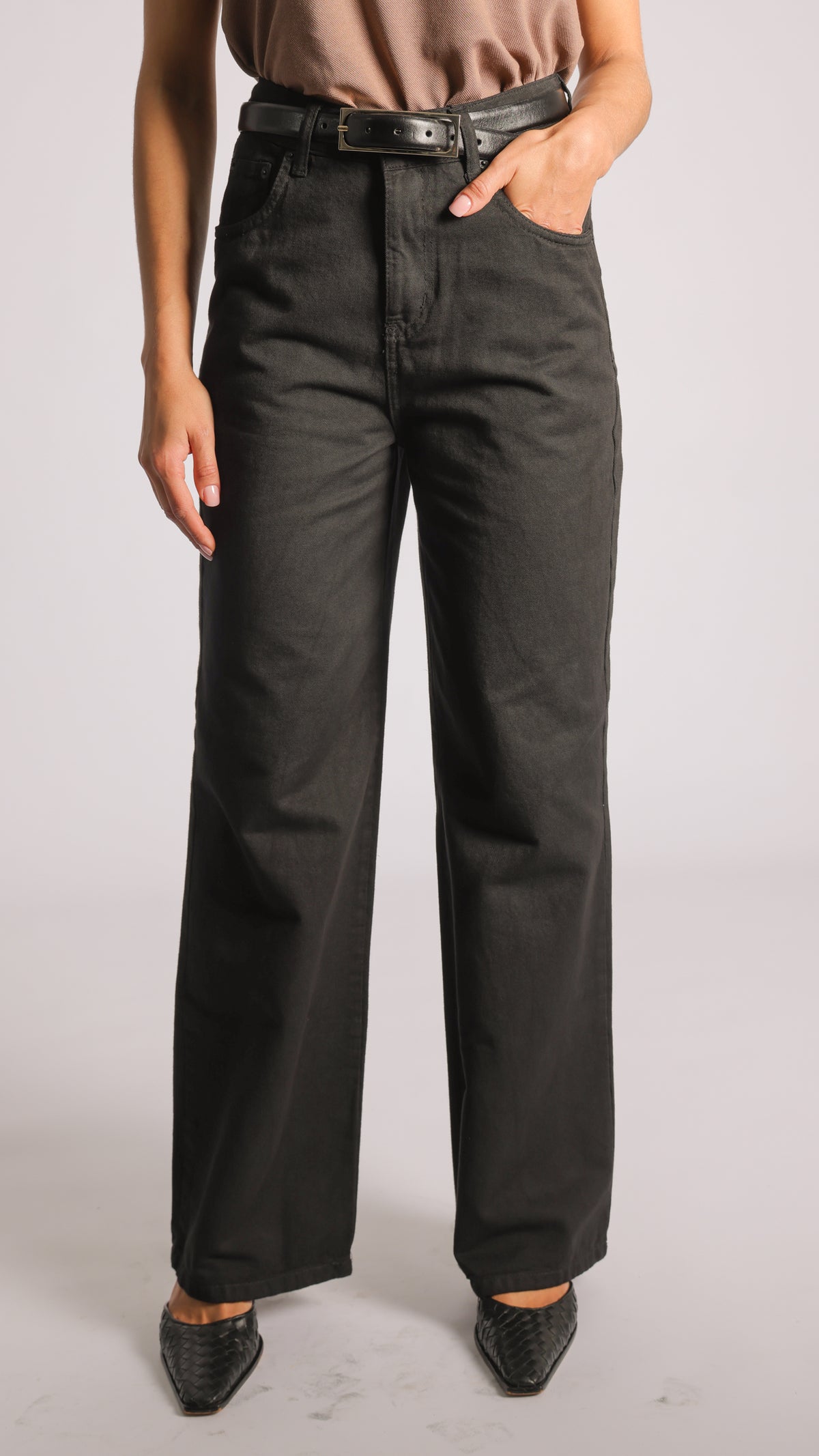 Calça Jeans Reta - Preta