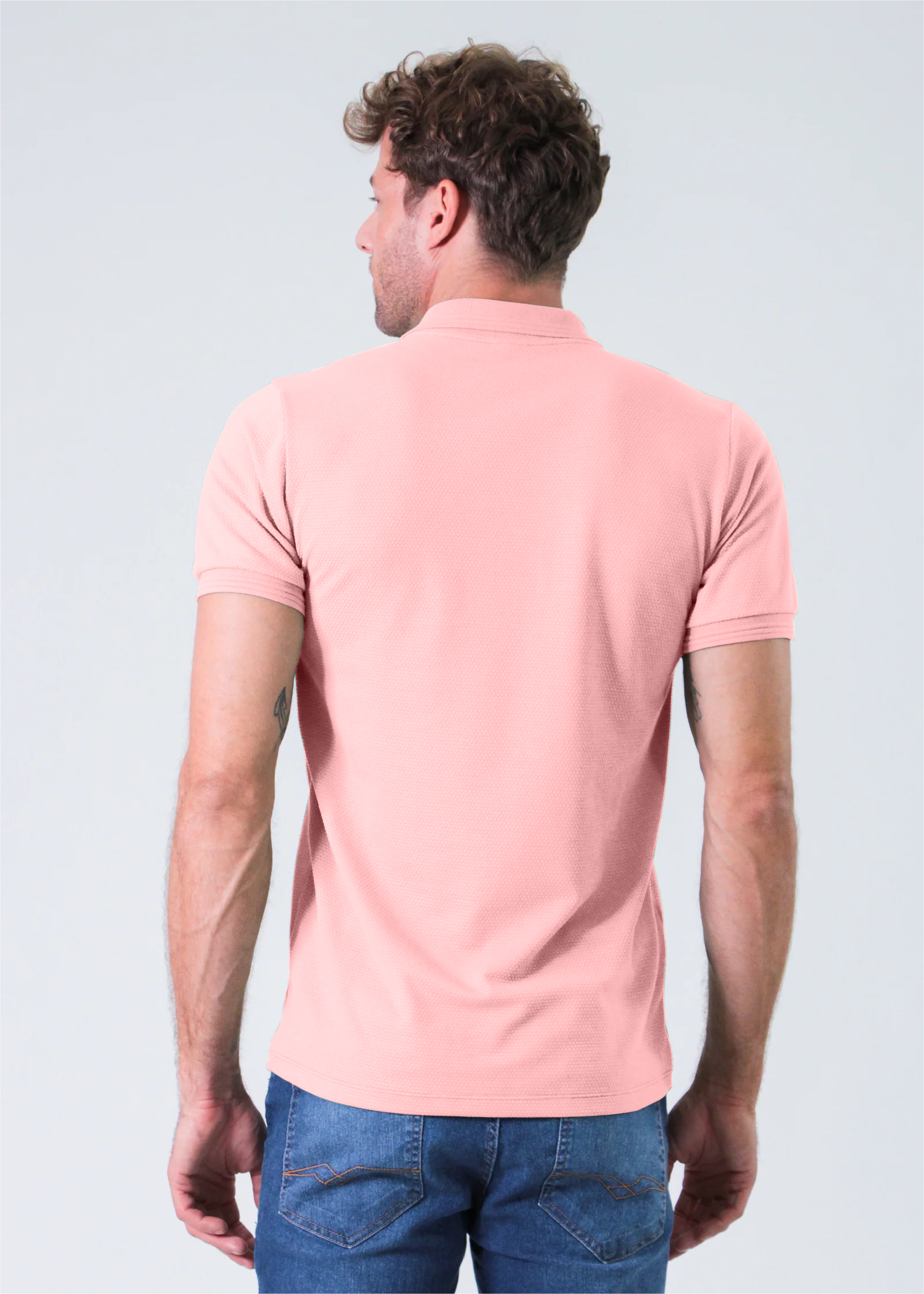 Camisa Polo Colmeia - Rosa