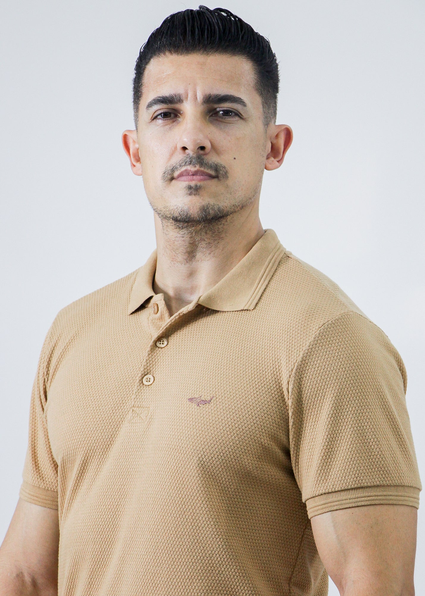 Camisa Polo Colmeia - Ocre