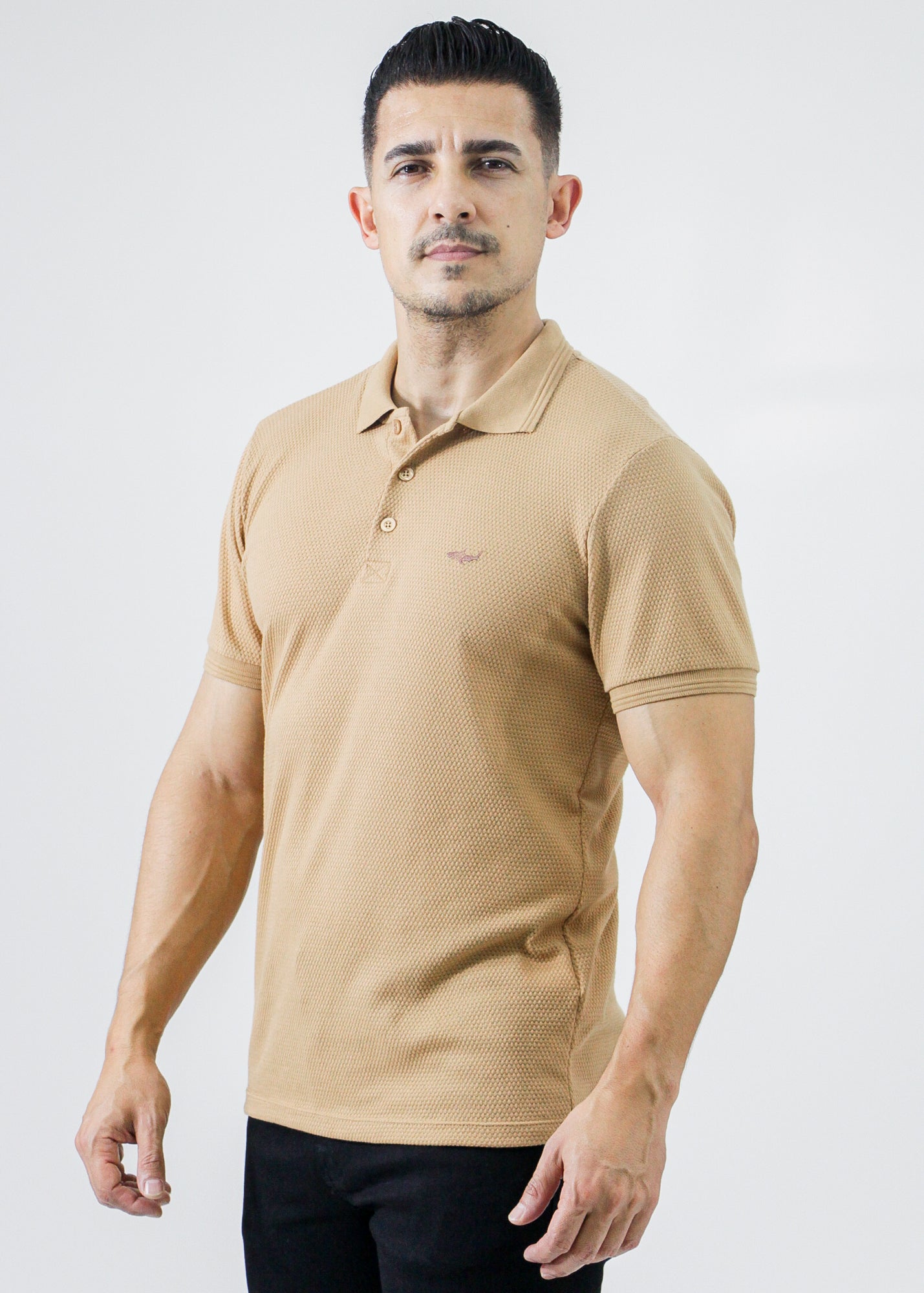 Camisa Polo Colmeia - Ocre