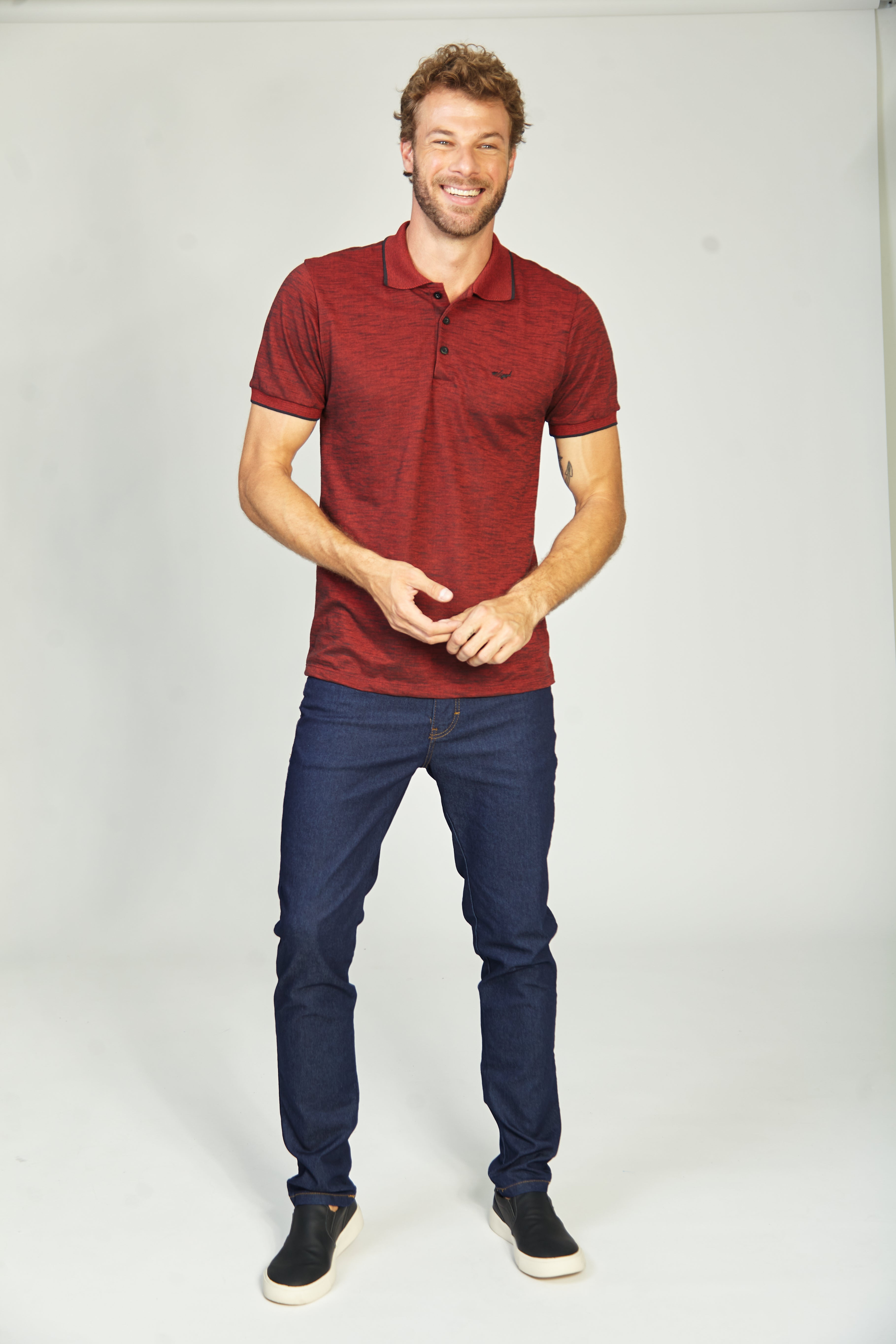 Camisa Polo Flamê - Bordô