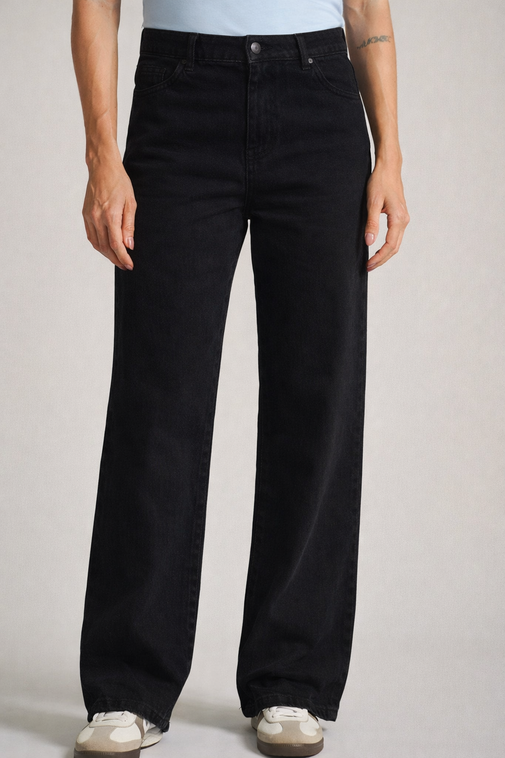 Calça Jeans Reta - Preta